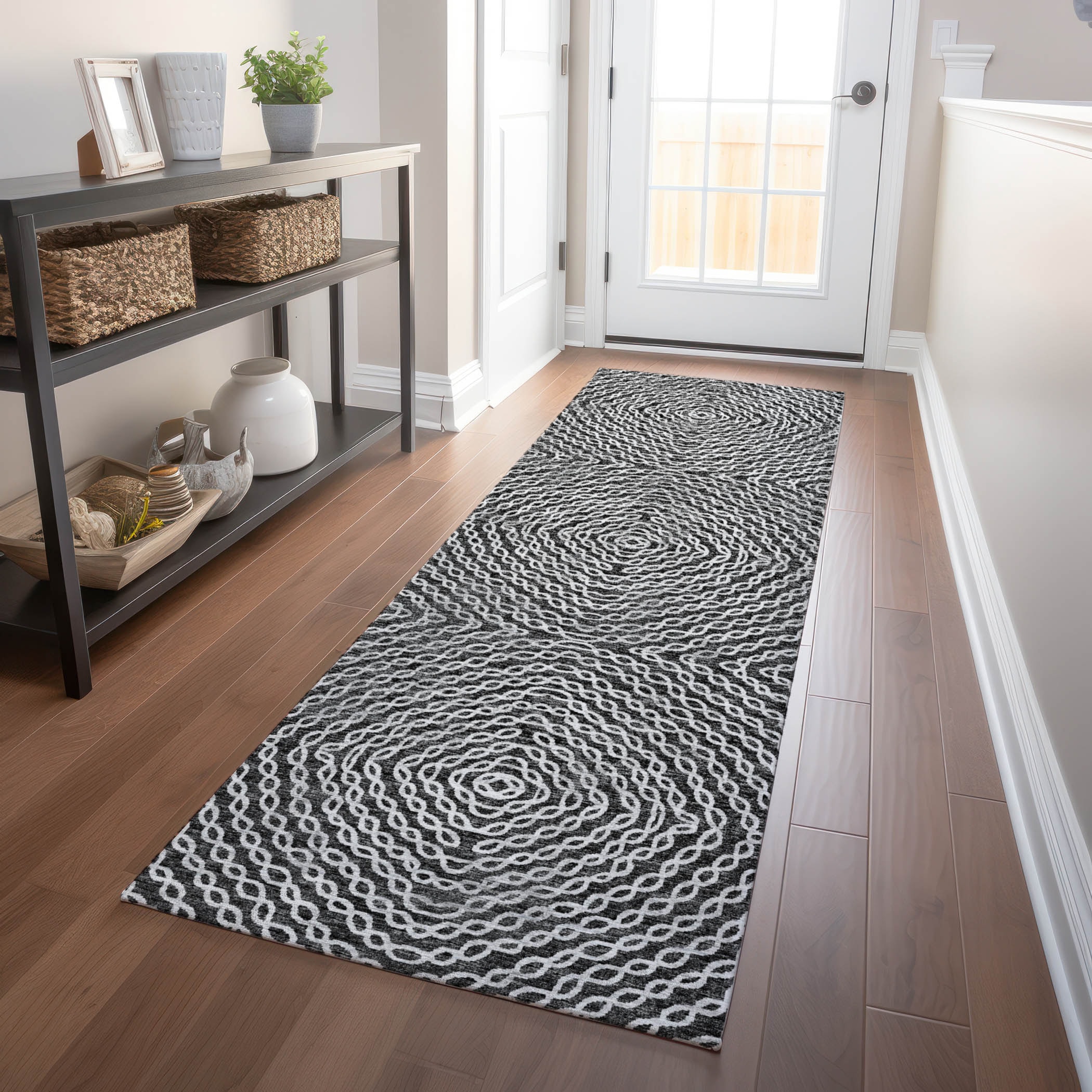 Addison Rugs AMF74SH2X8 Mayfield AMF74SH 2 x 7 (ft) Loomed Polyester Shadow Rectangular Indoor Abstract Machine washable Runner rug