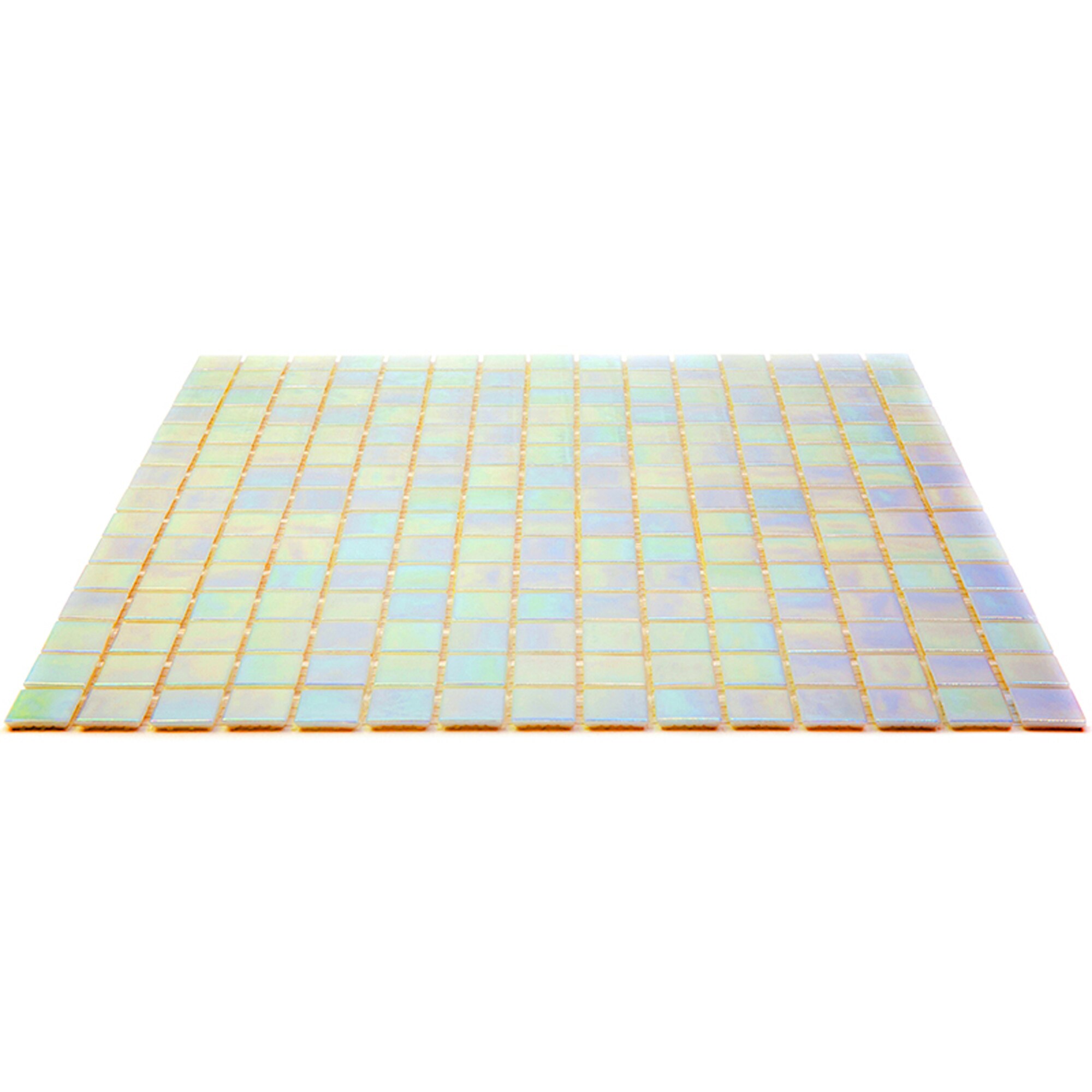 Nacreous 12" x 12" Iridescent White Glass Mosaic Tile