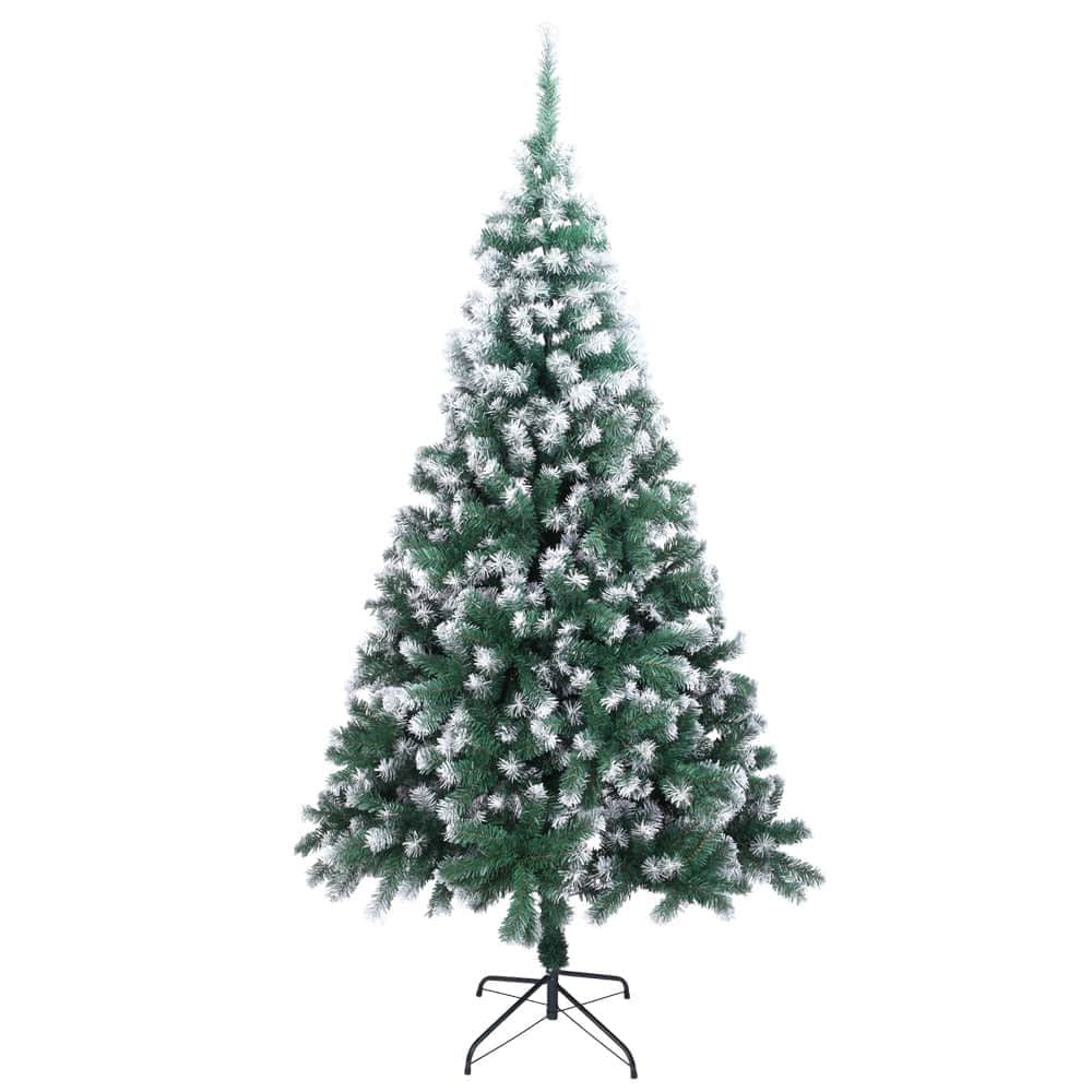 VERYKE  7FT Spray White PVC Christmas Tree with 1349 Branches