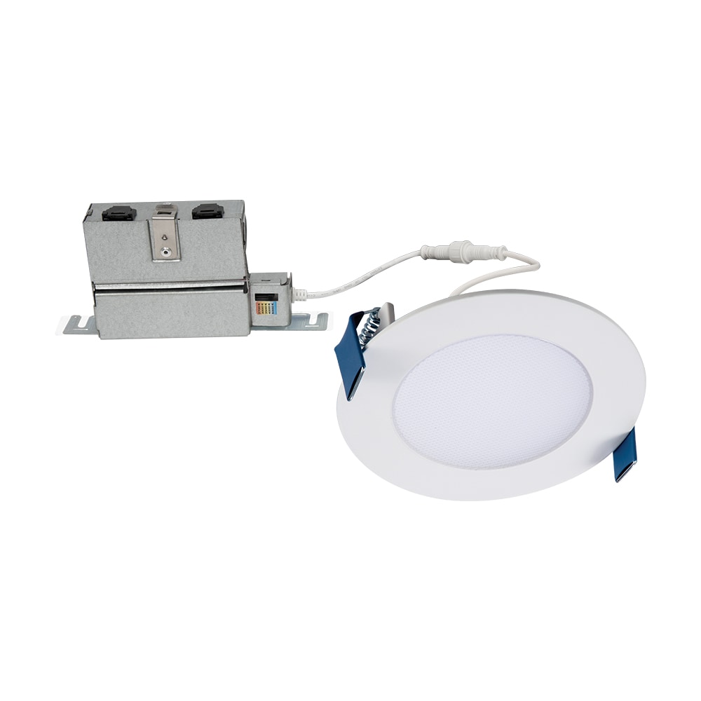 Halo 4-in LED Remodel or New Construction White Airtight Ic Shower Canless  Recessed Light Kit in the Recessed Light Kits department at