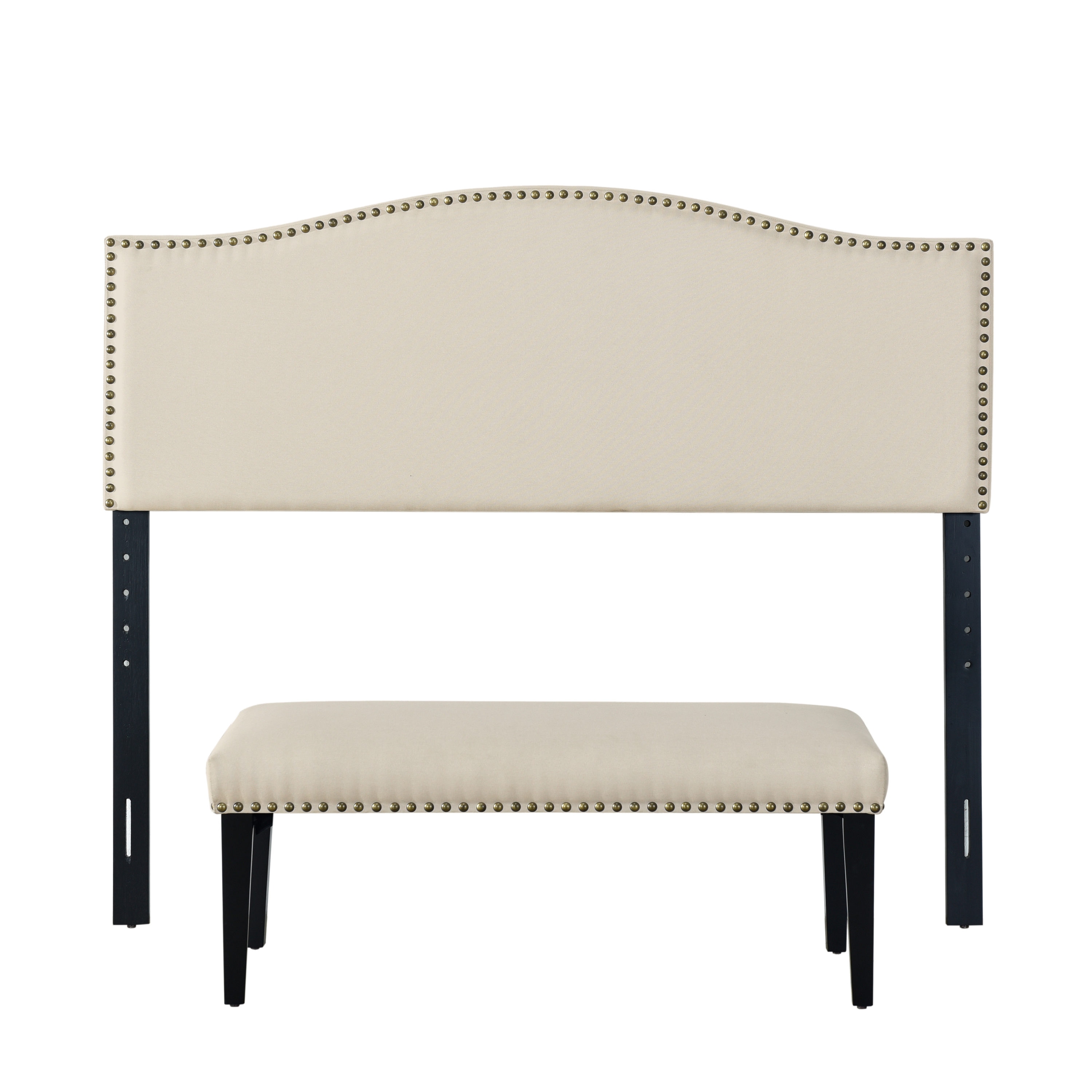 Accentrics Home DS-D447-650-1 Cream Queen Polyester Upholstered Headboard