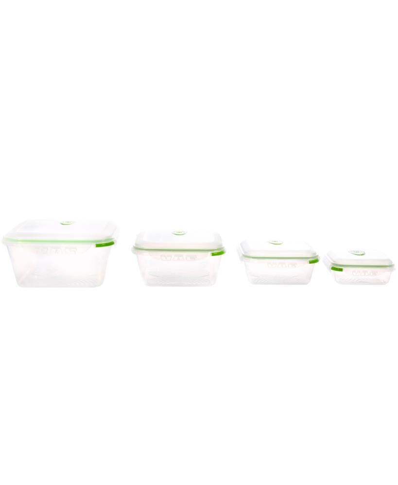 Ozeri INSTAVAC Green Earth Food Storage Container Set, BPA-Fee 8-Piece  Nesting Set with Vacuum Seal and Locking Lids