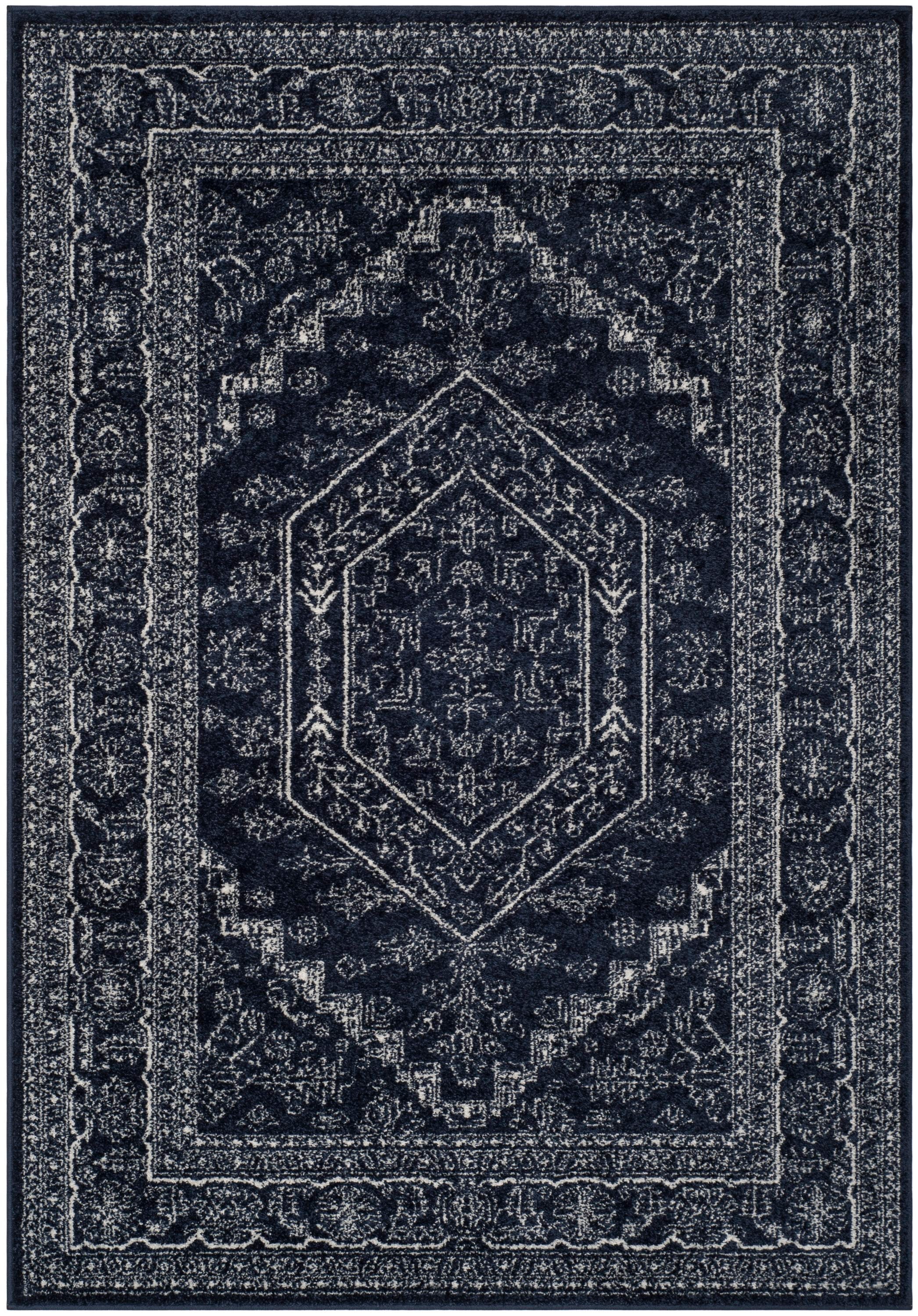 Safavieh ADR108N-4 Adirondack Herati 4 x 6 (ft) Loomed Polypropylene Navy/Ivory Rectangular Indoor Vintage Area rug