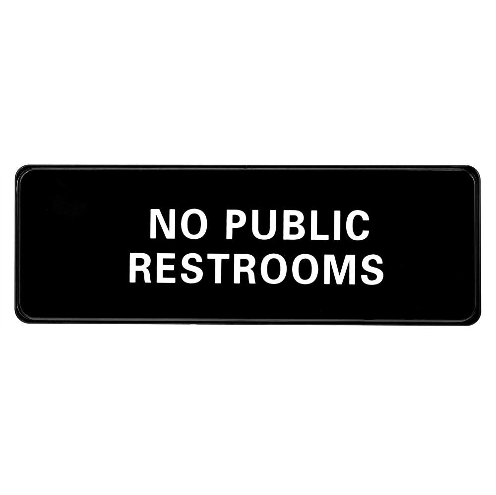 Alpine Industries 9 in x 3 in Public Restrooms Sign at Lowes.com