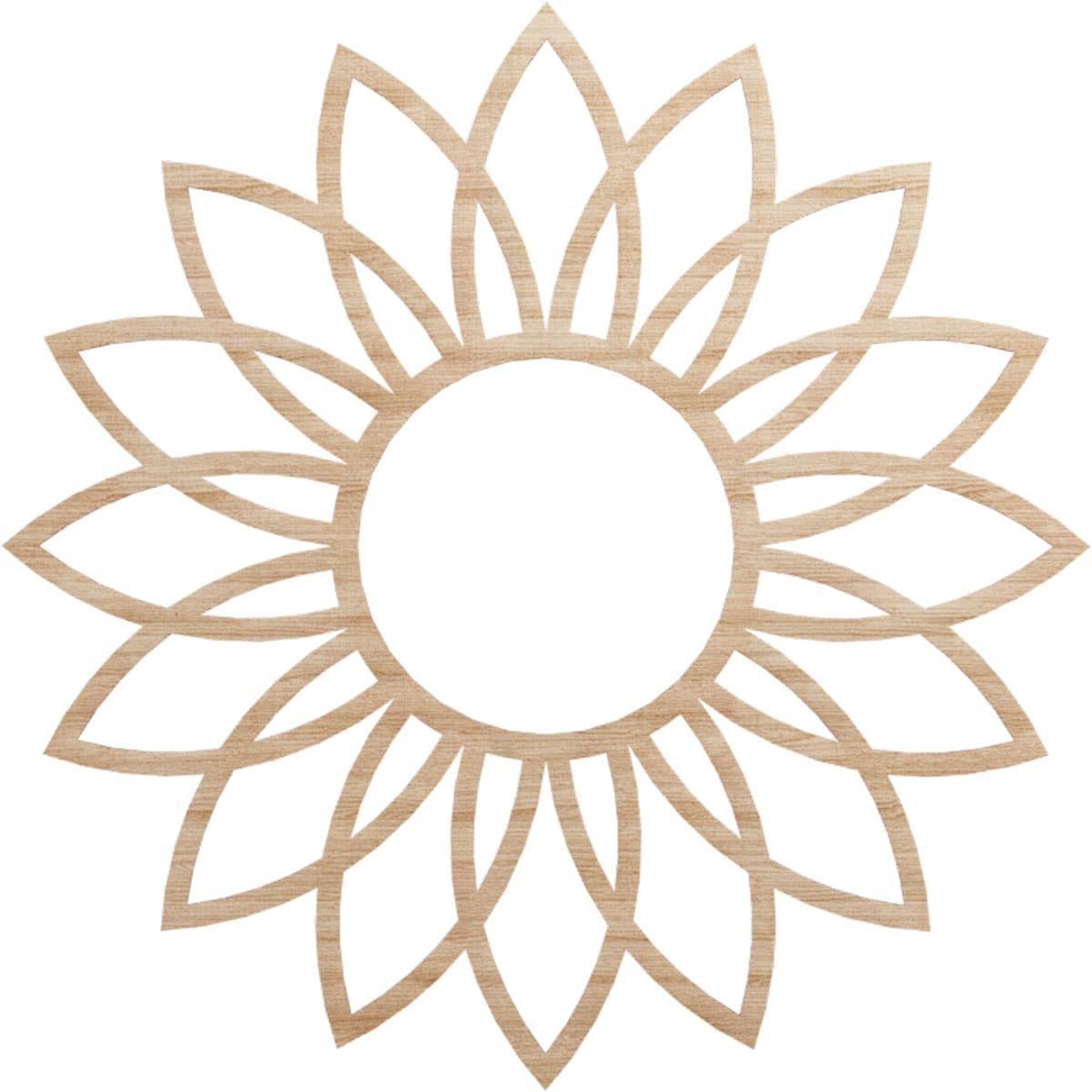 Ekena Millwork CMWP36X36X0250DAAL Daisy Fretwork 36-in W x 36-in L Contemporary Alder Wood Whole Ceiling Medallion
