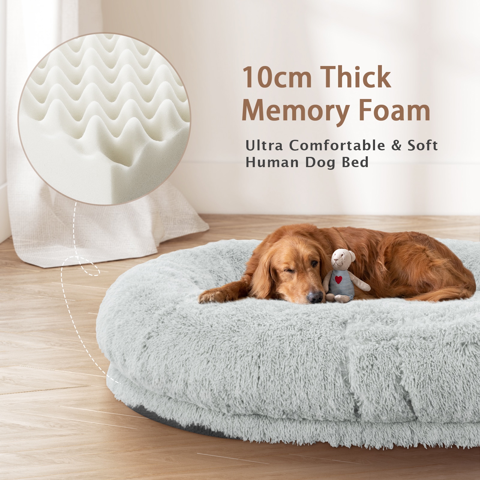 LOVMOR HUMANDOGBED-GREY Pet-Beds - View #6
