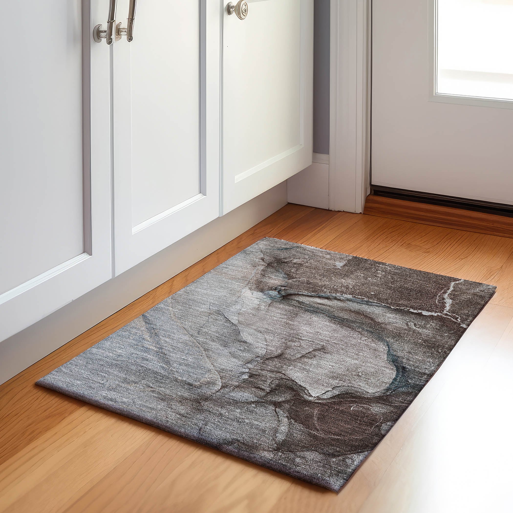 Addison Rugs AMF547GE2X8 Mayfield AMF547GE 2 x 7 (ft) Loomed Polyester Green Rectangular Indoor Geometric Machine washable Area rug