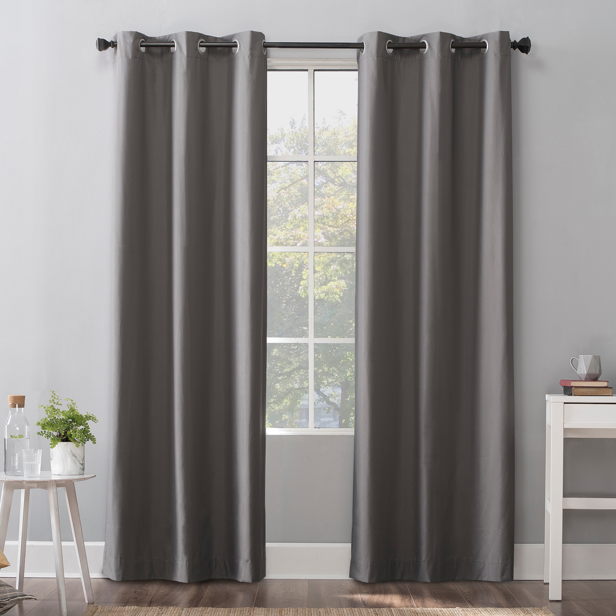 Gray Thermal Blackout Grommet Curtain Panel, 40" x 84"