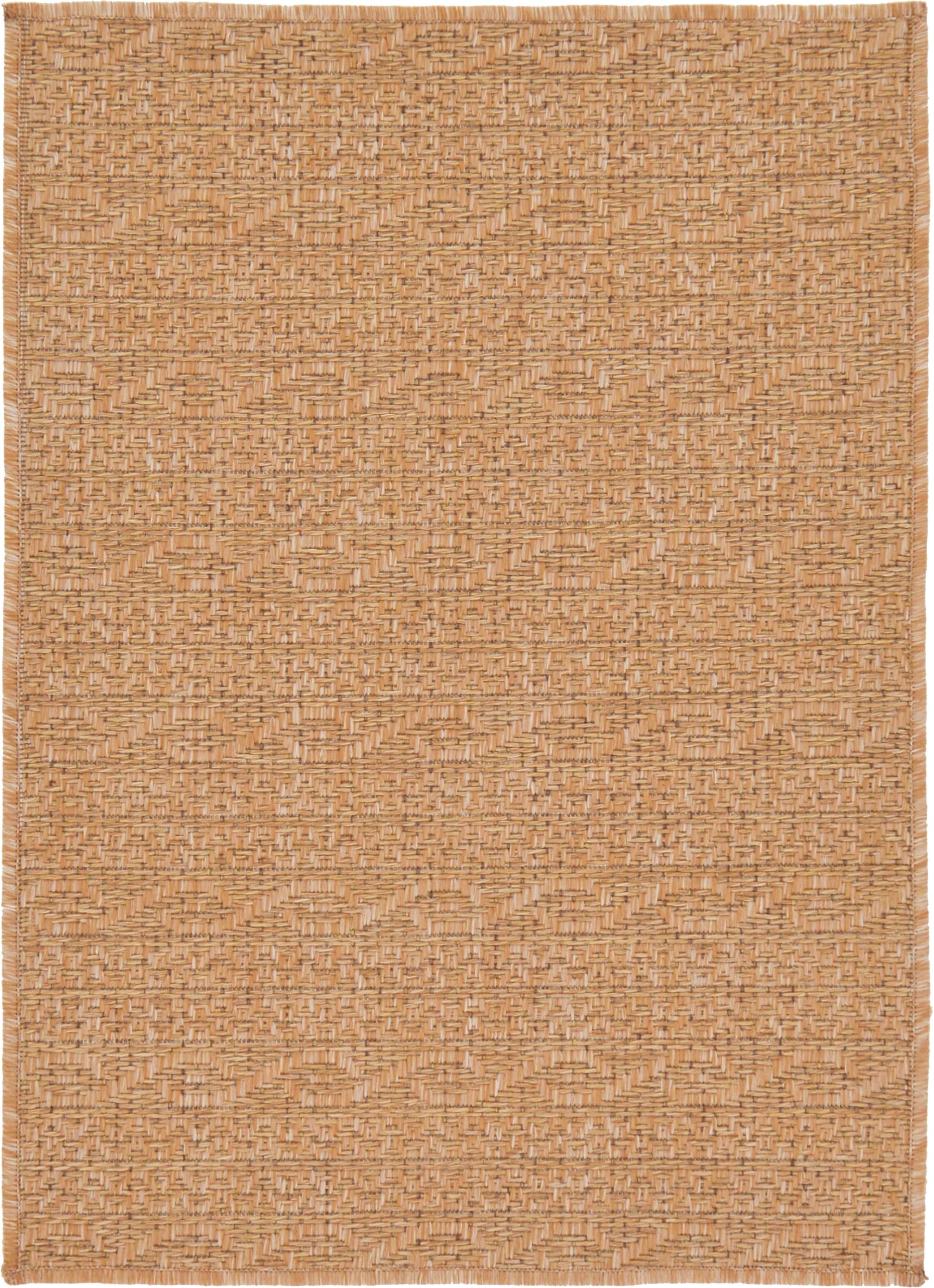Unique Loom 3127215 Links Outdoor 2 x 3 (ft) Loomed Polypropylene Light Brown/Beige Rectangular Indoor/Outdoor Stripe French Country Area rug