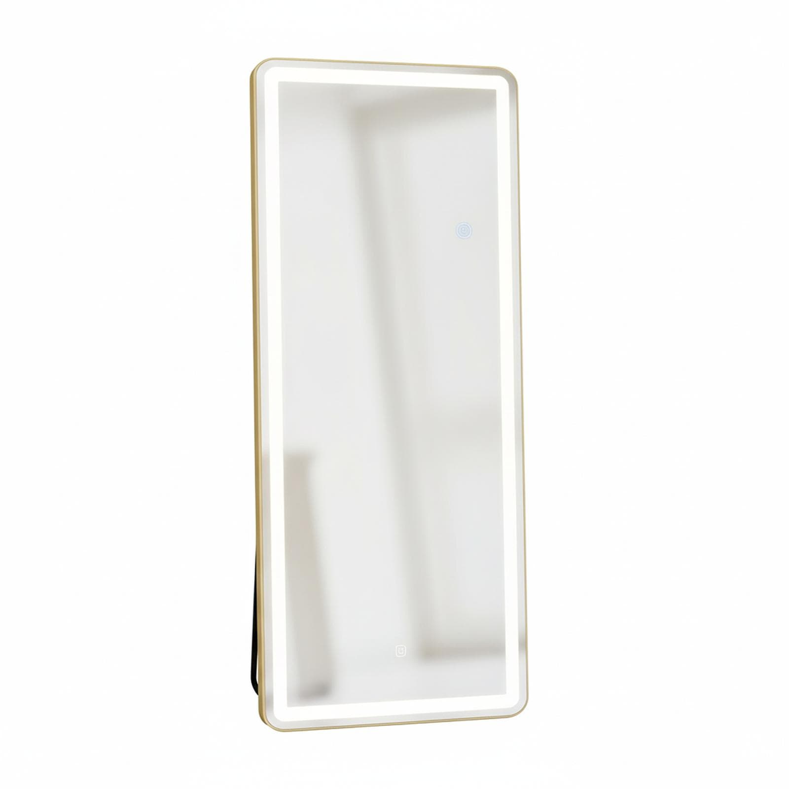 60x16 LED Full Length Mirror Dimmable Lights 3 Color Modes Adjustable Brightness Smart Touch Control Shatter Resistant Wall Mount Lean Floor Standing