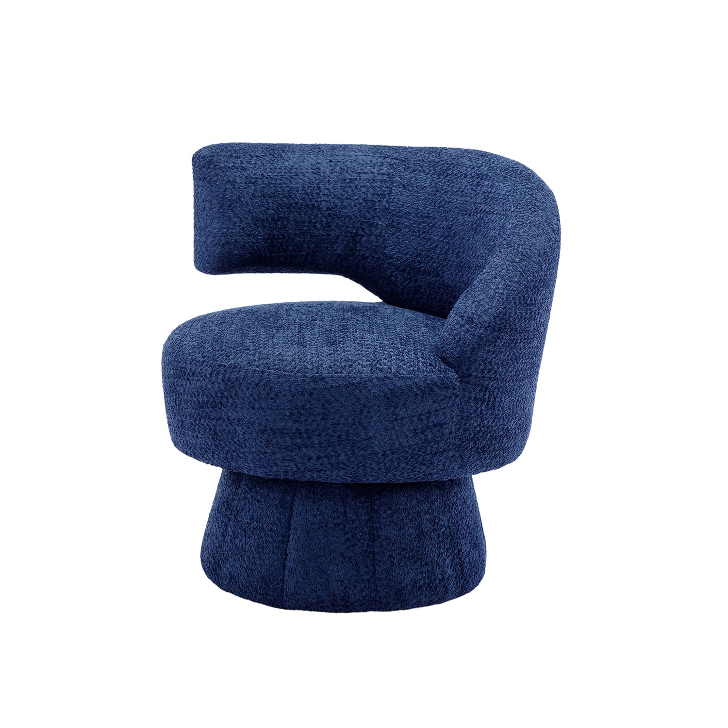 Bybafun YA6100126 Country Blue Swivel Barrel Chair