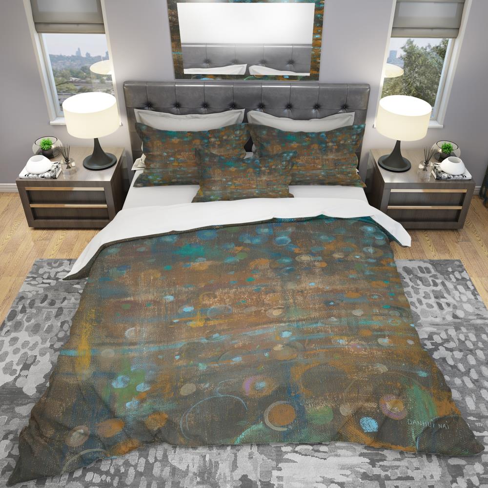 Designart BED30579-K 3 -Piece Yellow King Duvet cover Set