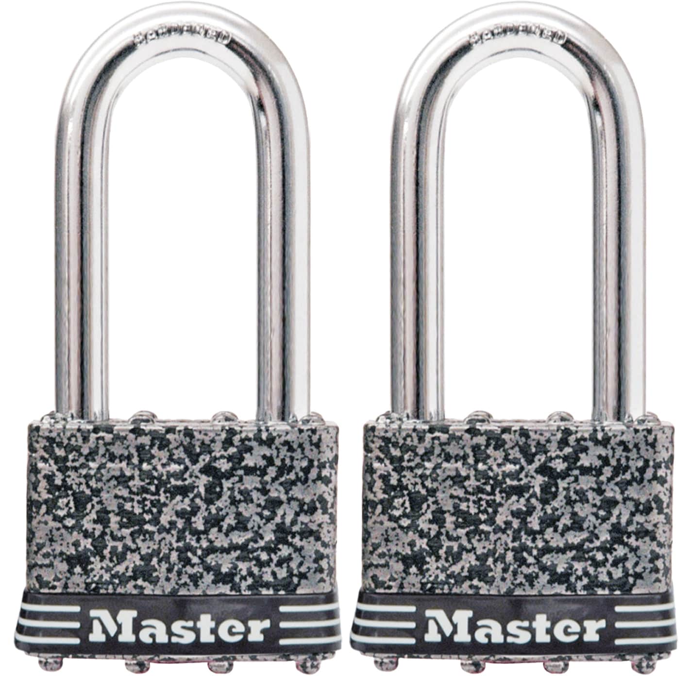 Master Lock 580TLJHC Outdoor Keyed Padlock, 2-in Wide x 2-1/2-in Shackle Keyed Alike (2-Pack)