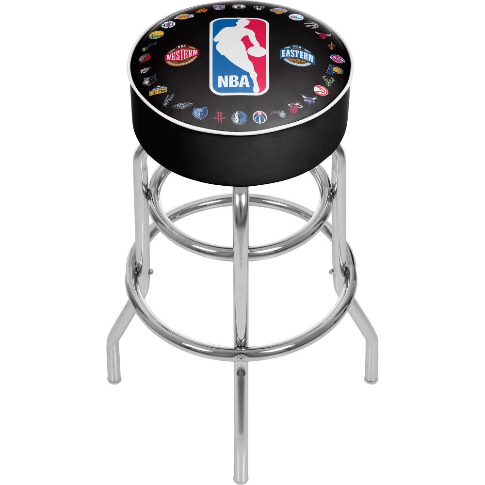 Trademark Gameroom NBA1000-NBA Bar Stools NBA 30.0-in H Bar height Round seat Swivel Metal Bar Stool