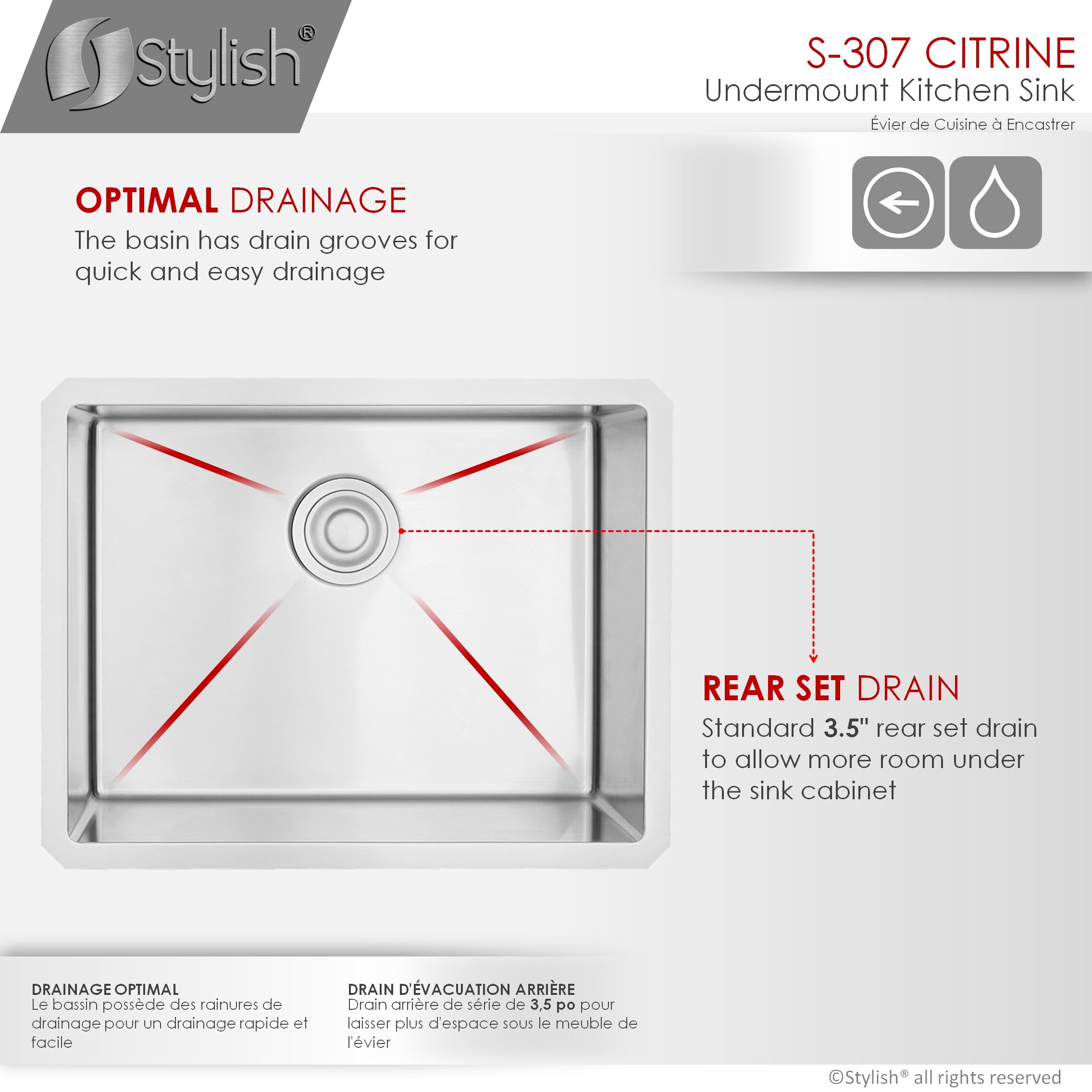 Stylish S-307XG Kitchen-Sinks - View #5