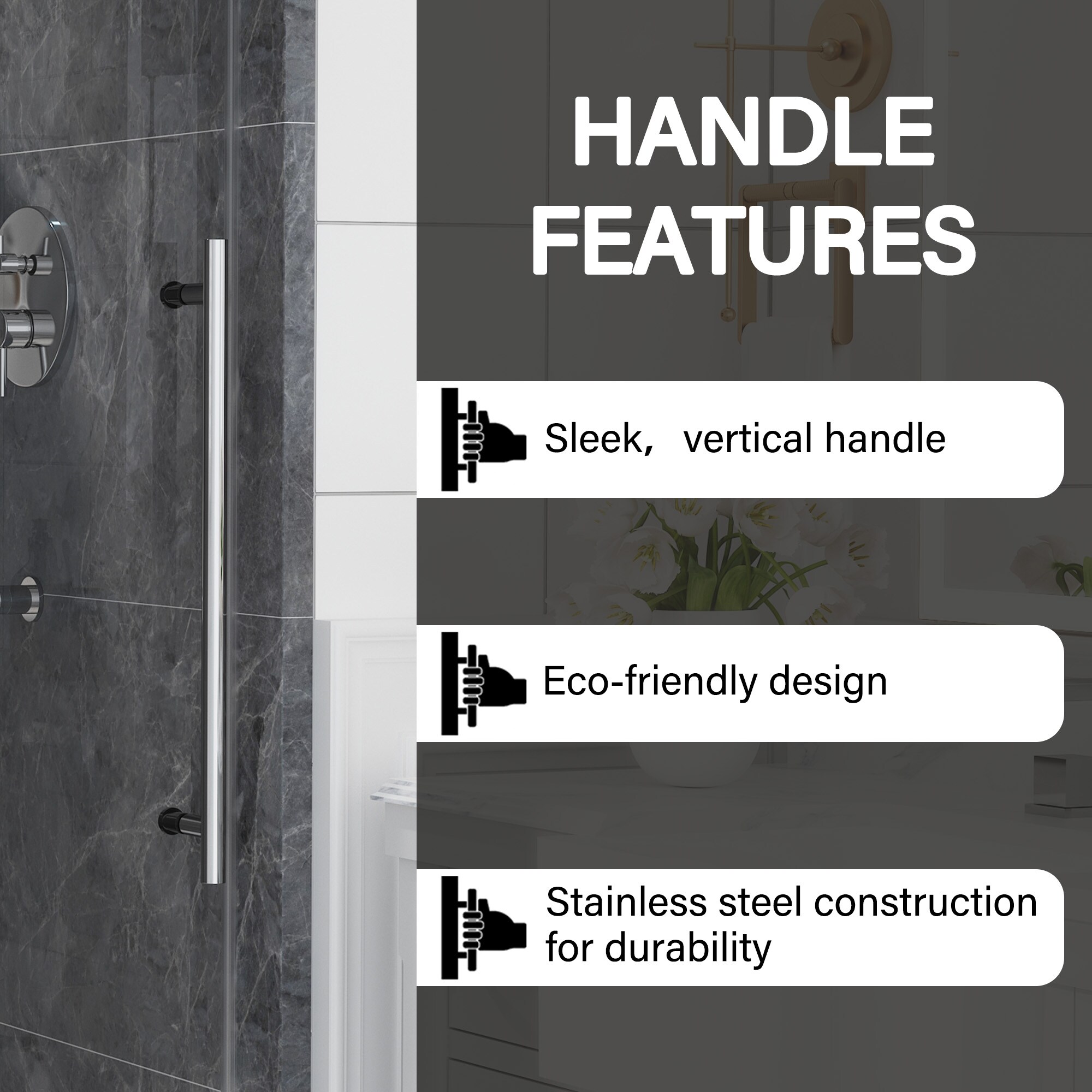 CASAINC CA-LBD5-4876CH Shower-Doors - View #5