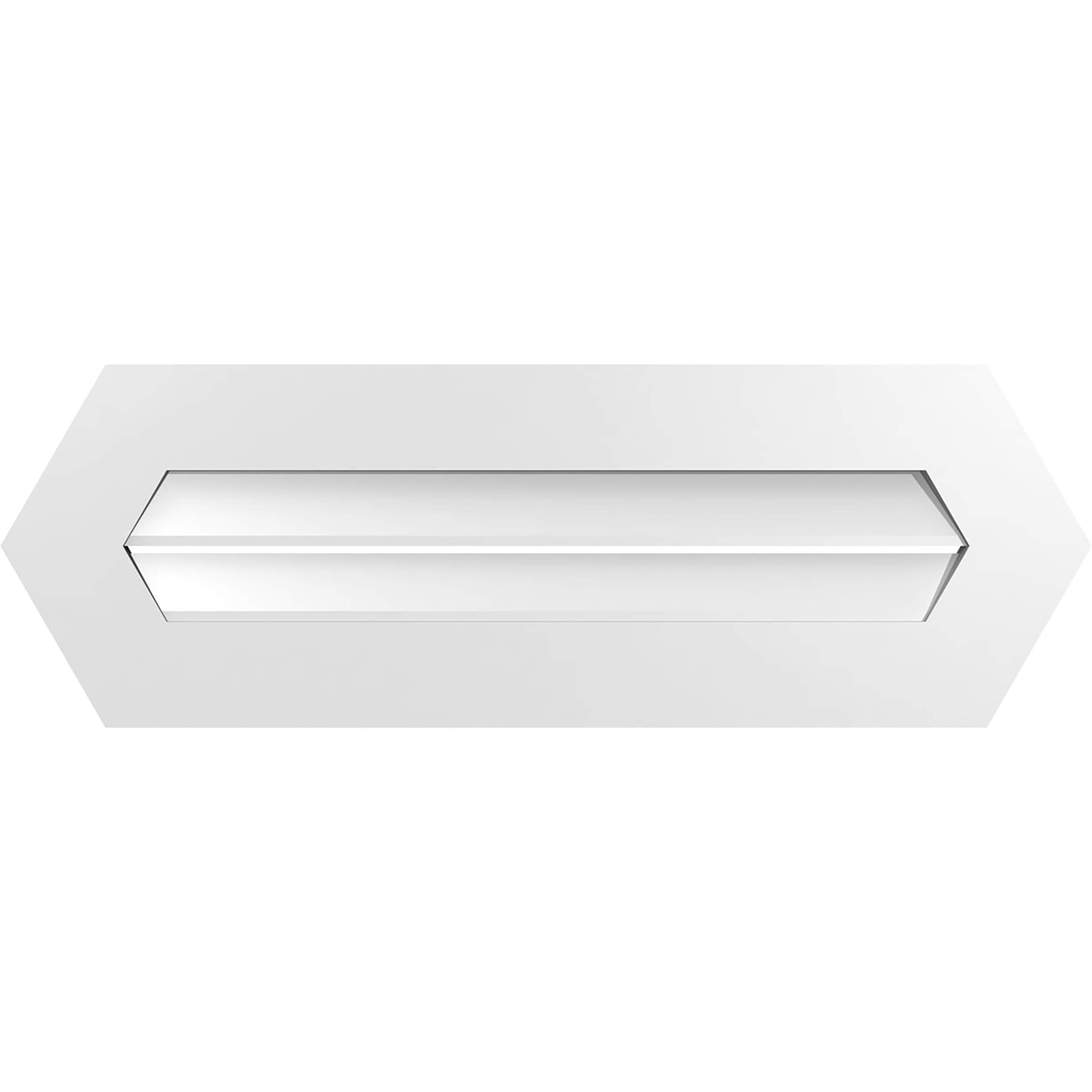 Ekena Millwork GVPHP36X1201SF 36-Inches x 12-Inches Off-white Peaked PVC Gable Louver Vent