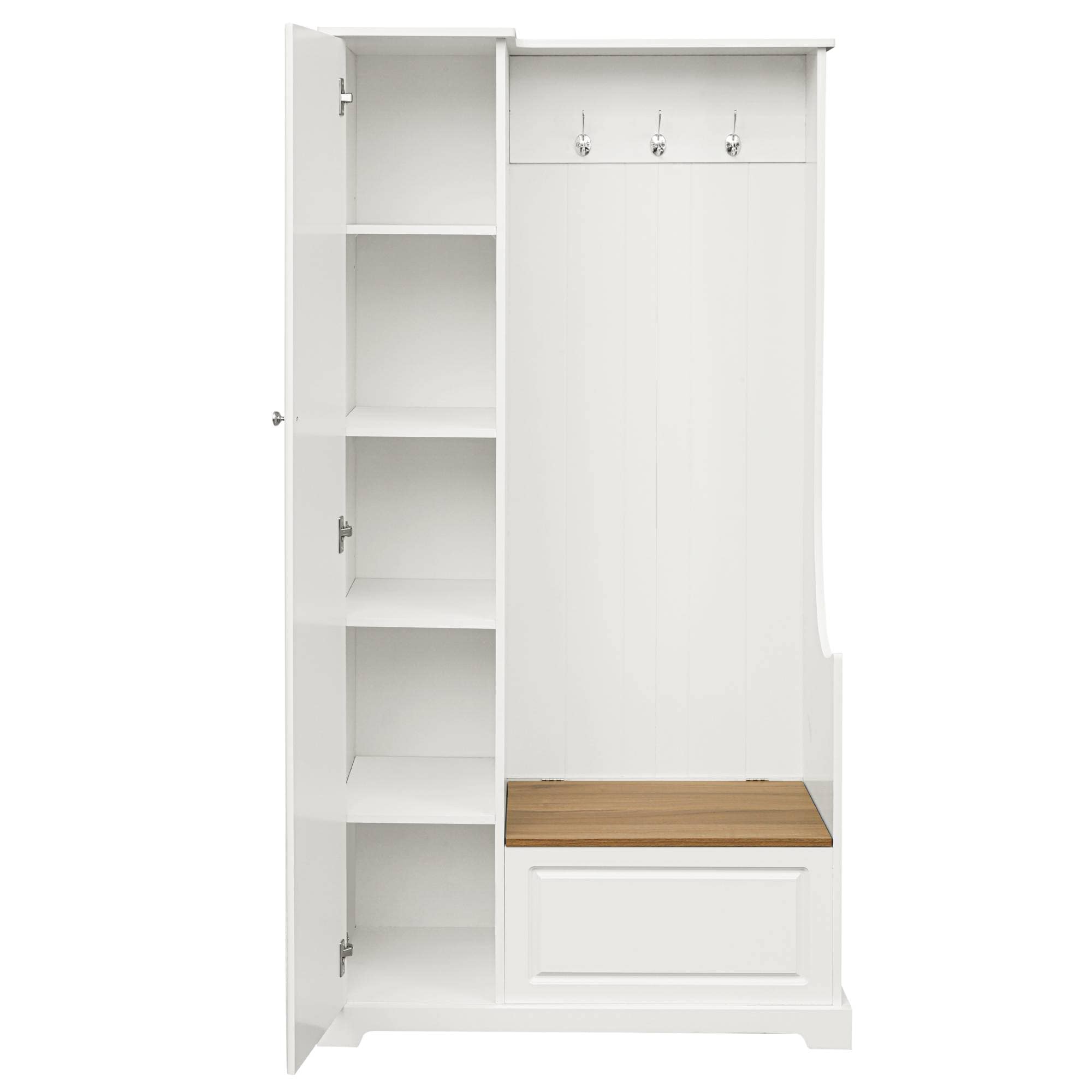 Yiekholo Casual 35.55-in Hall White in Trees Tree Hall Wood department the at