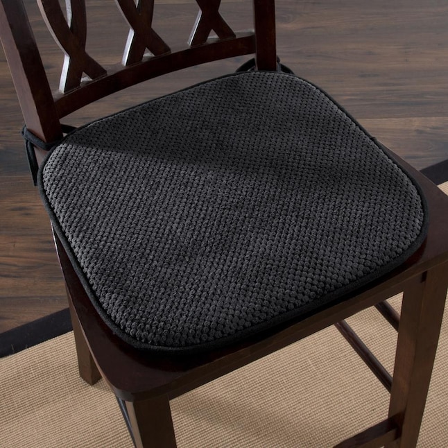 Hastings Home Chair Cushions Charcoal Solid Chair Cushion in the