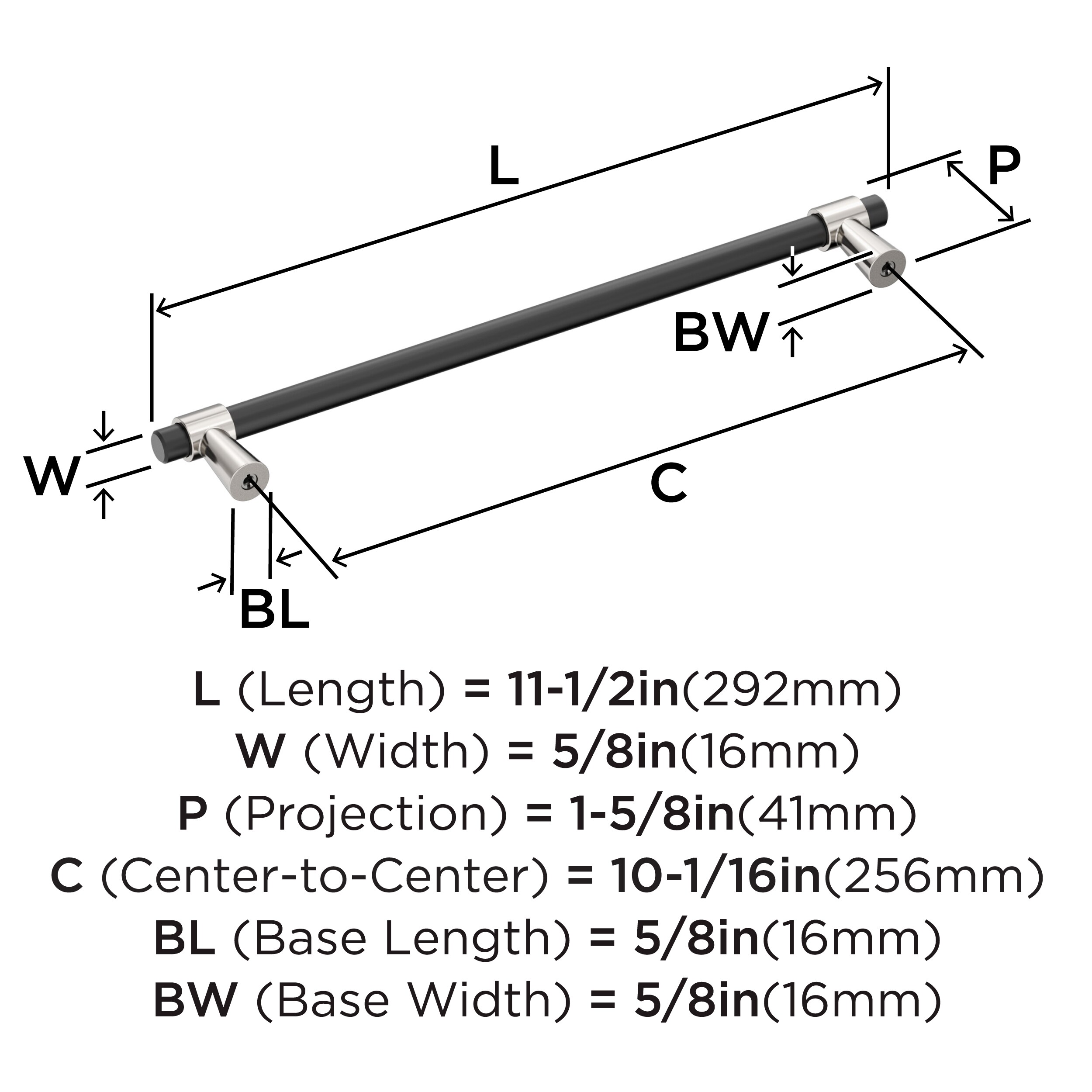 Amerock BP36981FBPN Cabinet-Pulls - View #3