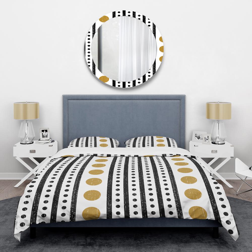 Designart BED24040-T N/AN/A 3-Piece Black Twin Duvet Cover Set