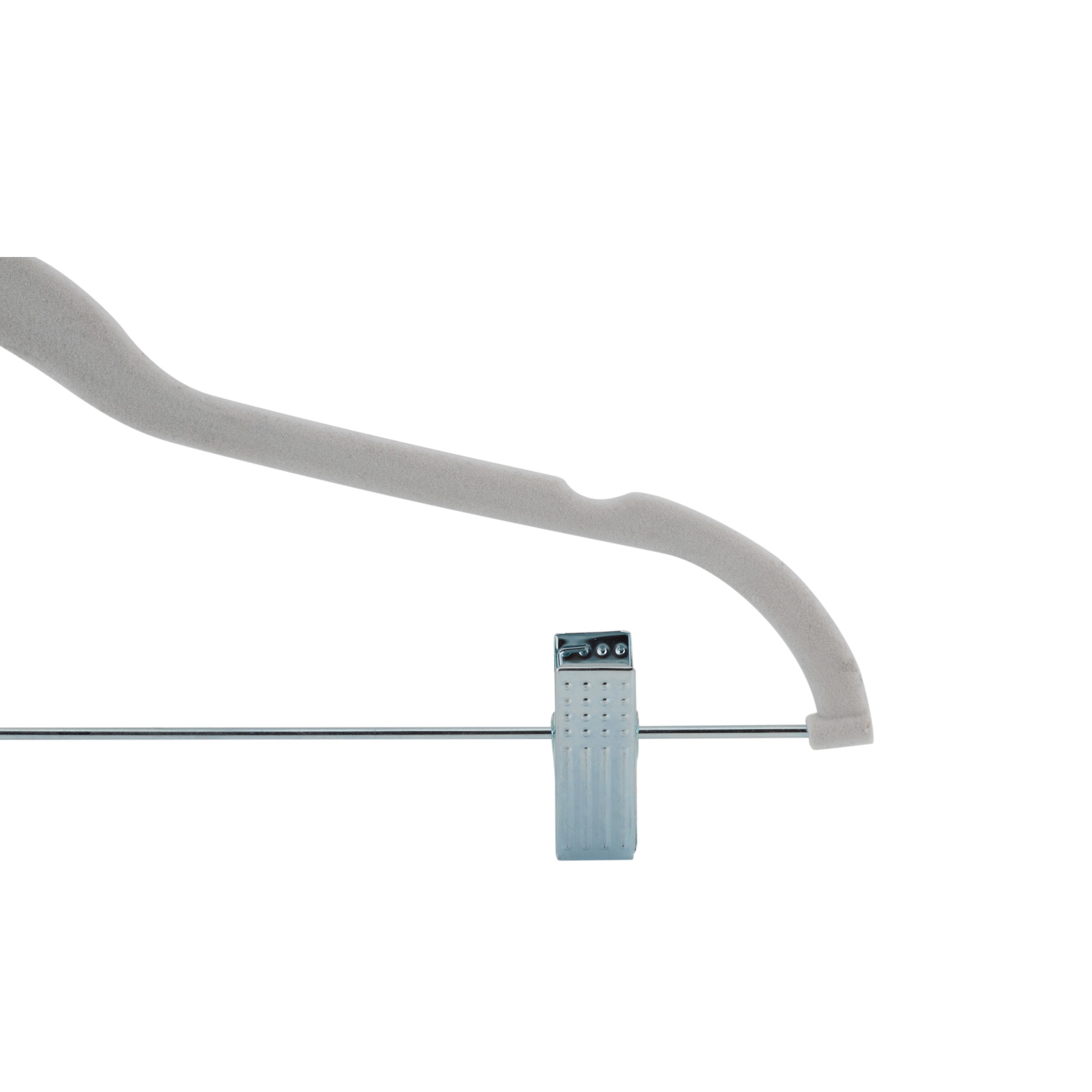 Laura Ashley 12 Pack Velvet Hangers with Clips in Grey LA-93315