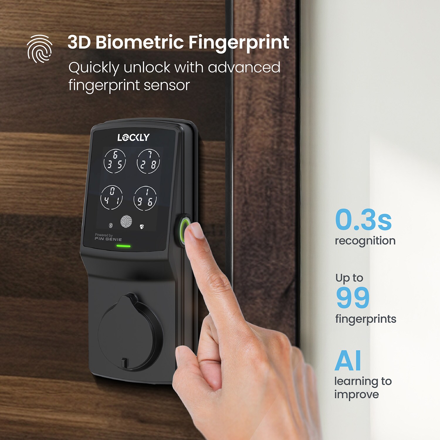 Lockly PGD728W-MB Electronic-Door-Locks - View #4