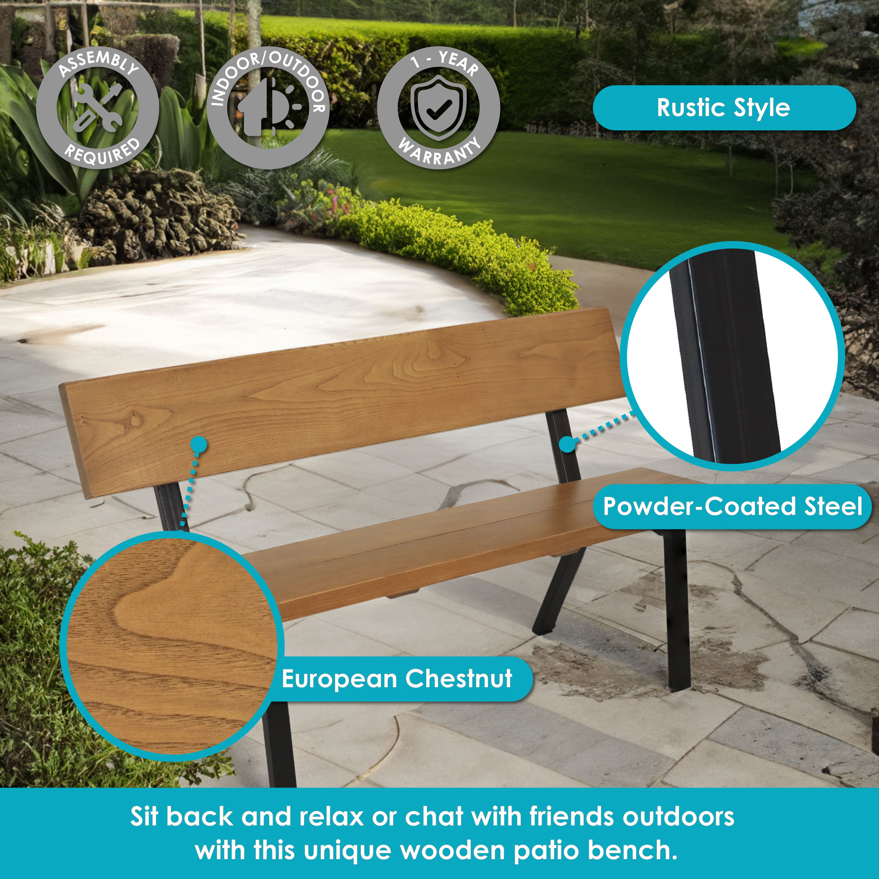 Sunnydaze Decor DMR-928 benches - View #10