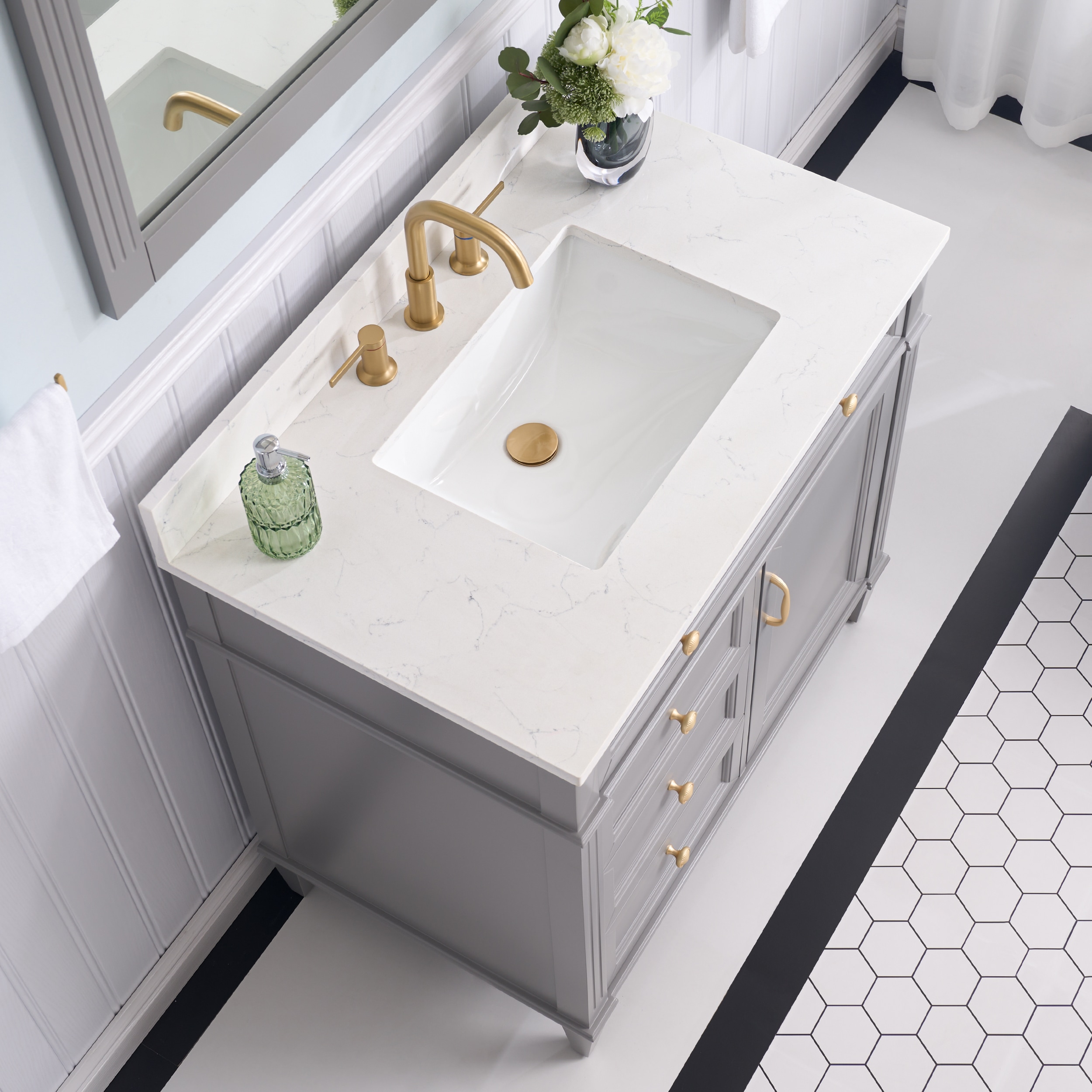 WELLFOR ELISA36QZ-TG Bath-Vanity-Combo - View #6
