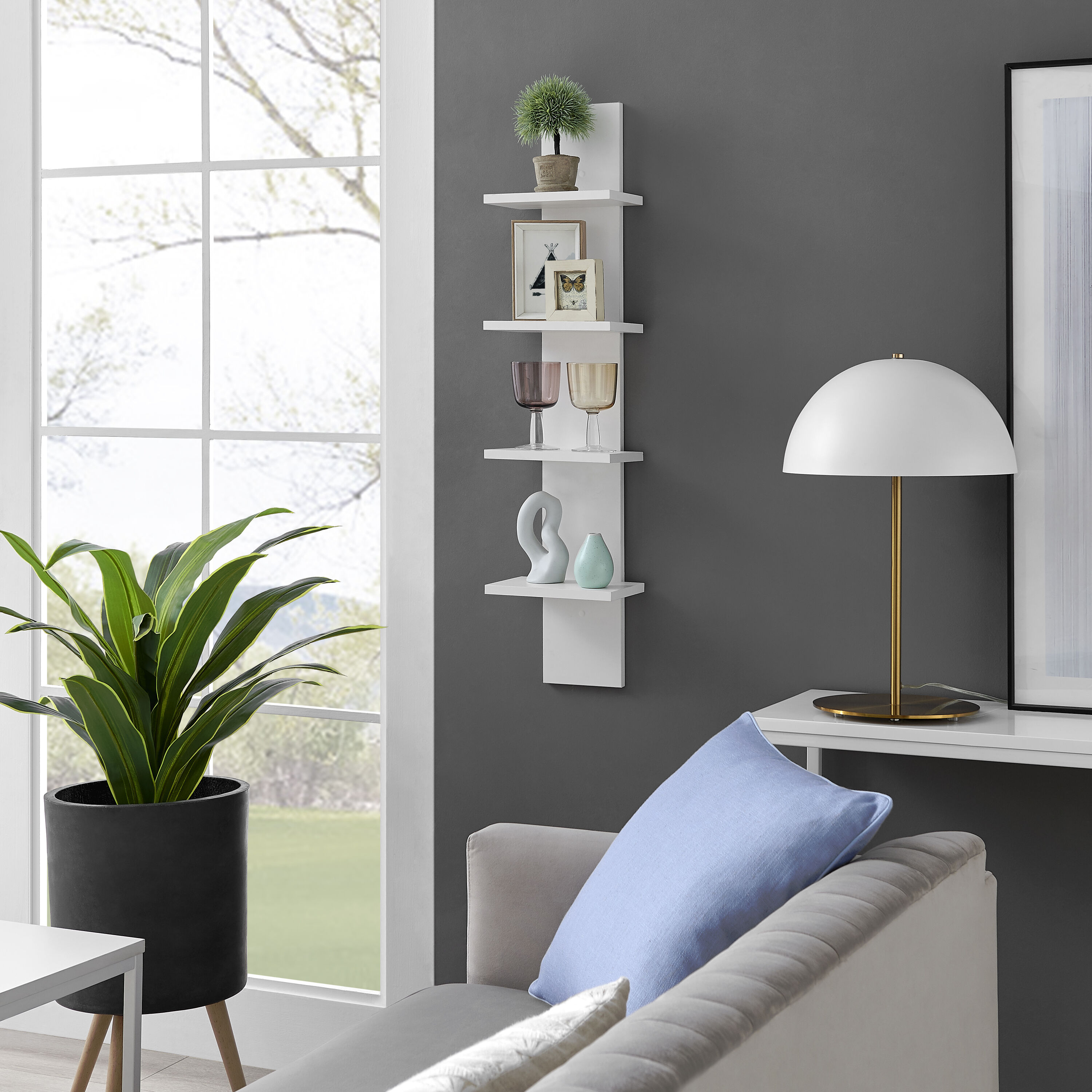 Danya B. QBA2248WH Wall-Mounted-Shelving - View #7