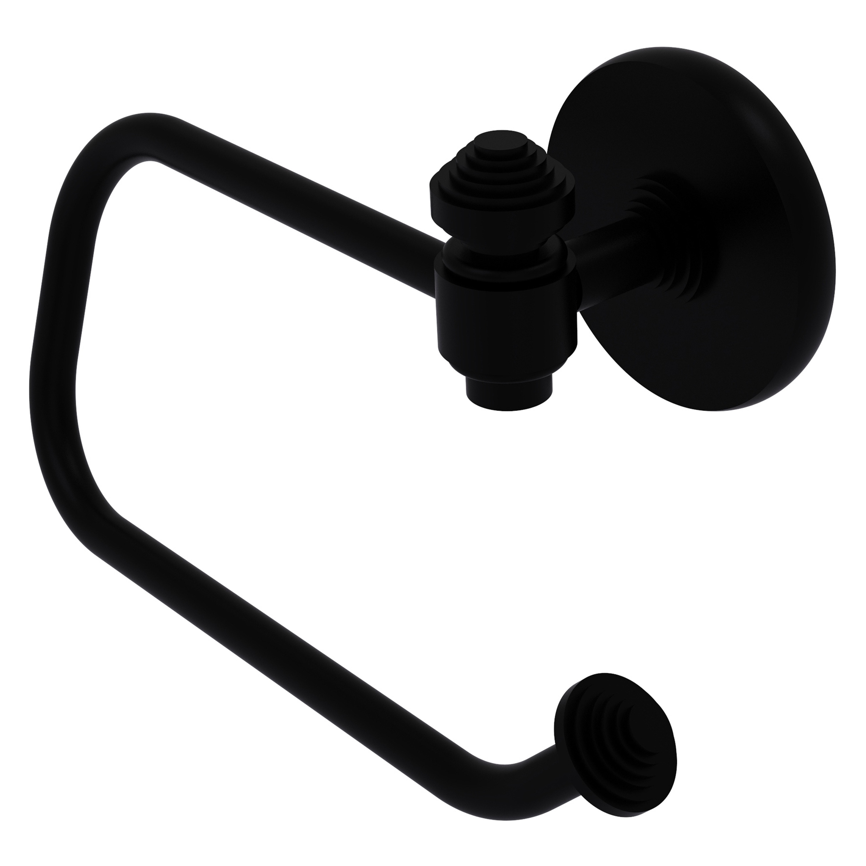 Allied Brass SB-24E-BKM Southbeach Matte Black Wall mount Single post Toilet Paper Holder 1 -Rolls with Storage