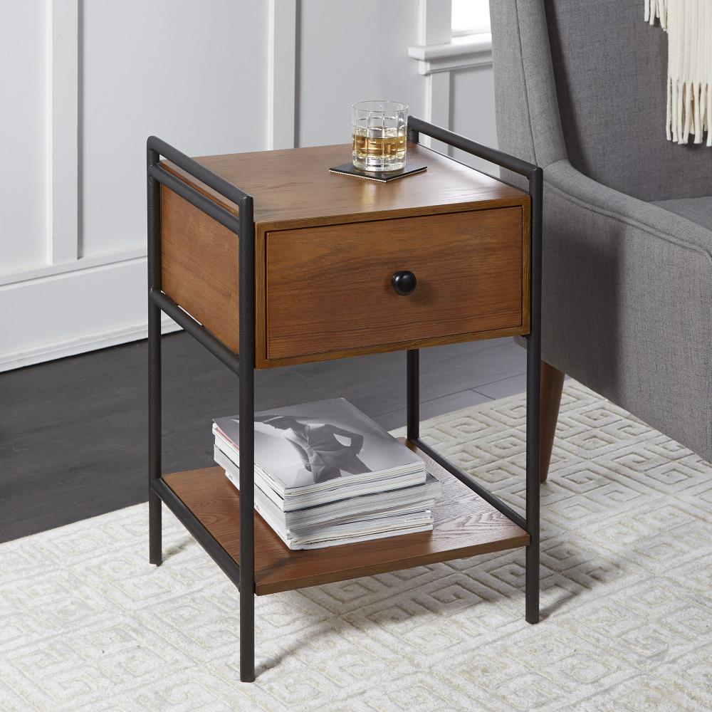 Cheyenne Products 17.52-in W x 25.6-in H Textured Black Wood End Table ...