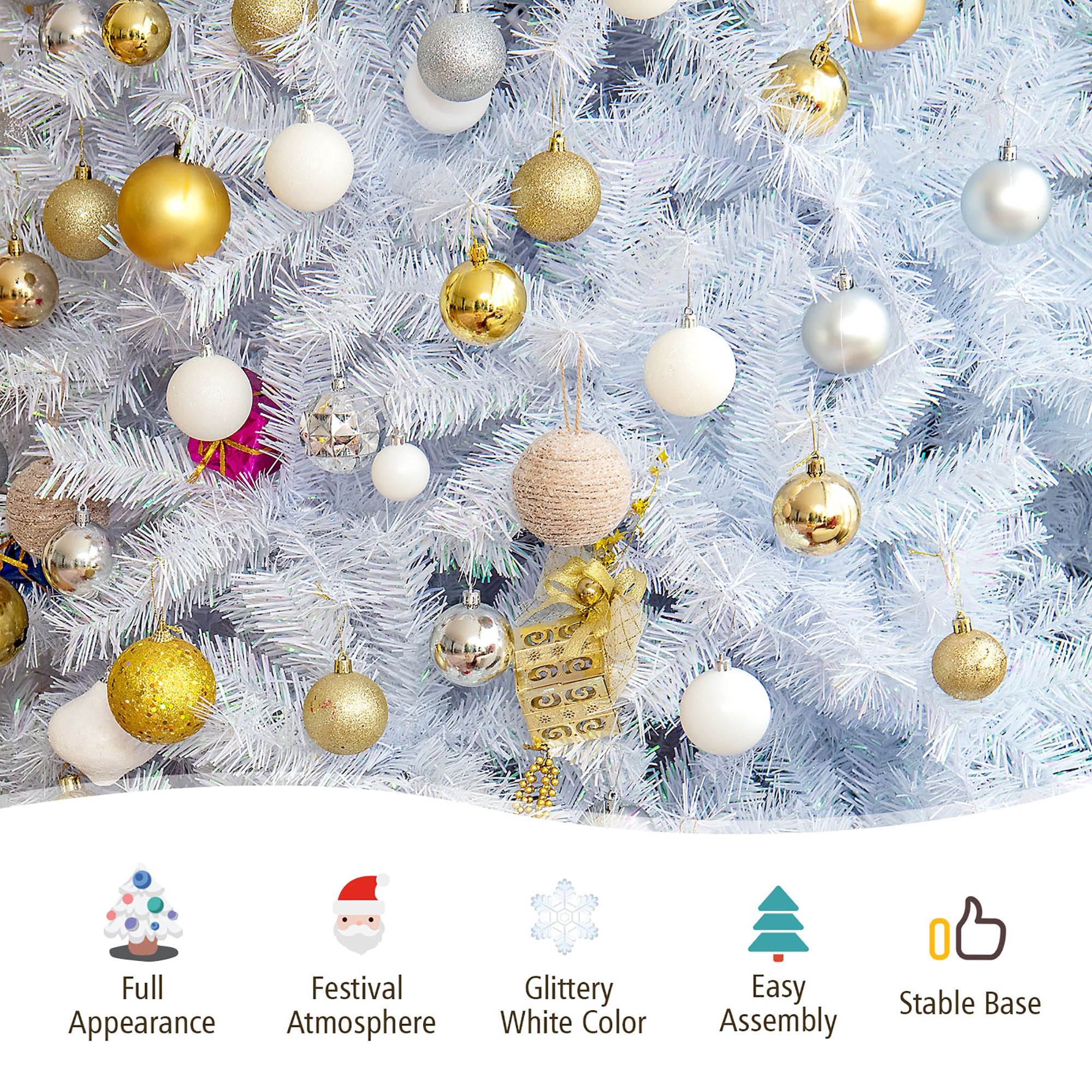 Costway CM23606 Artificial-Christmas-Trees - View #7