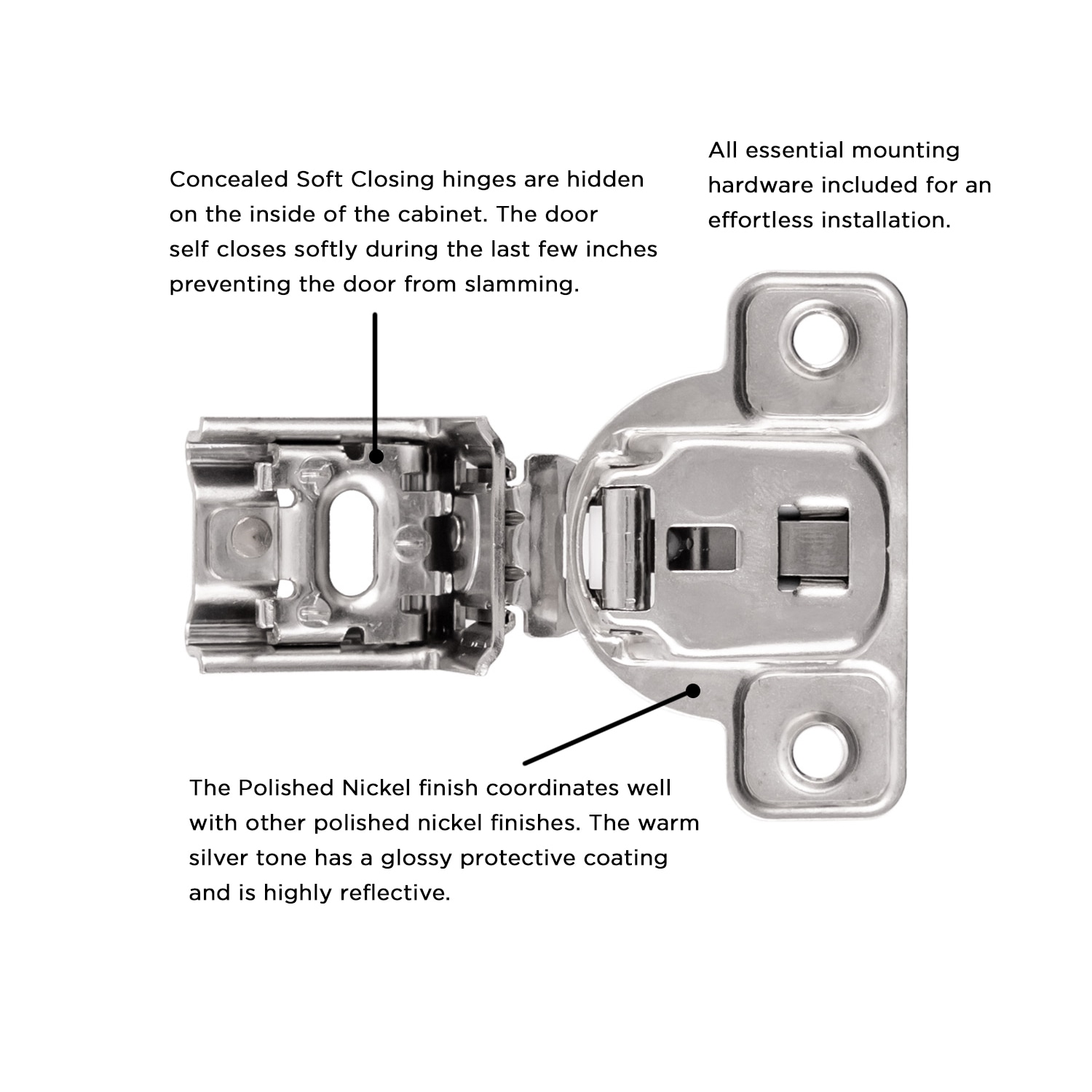 Hickory Hardware HH74718-14-10B Cabinet-Hinges - View #4