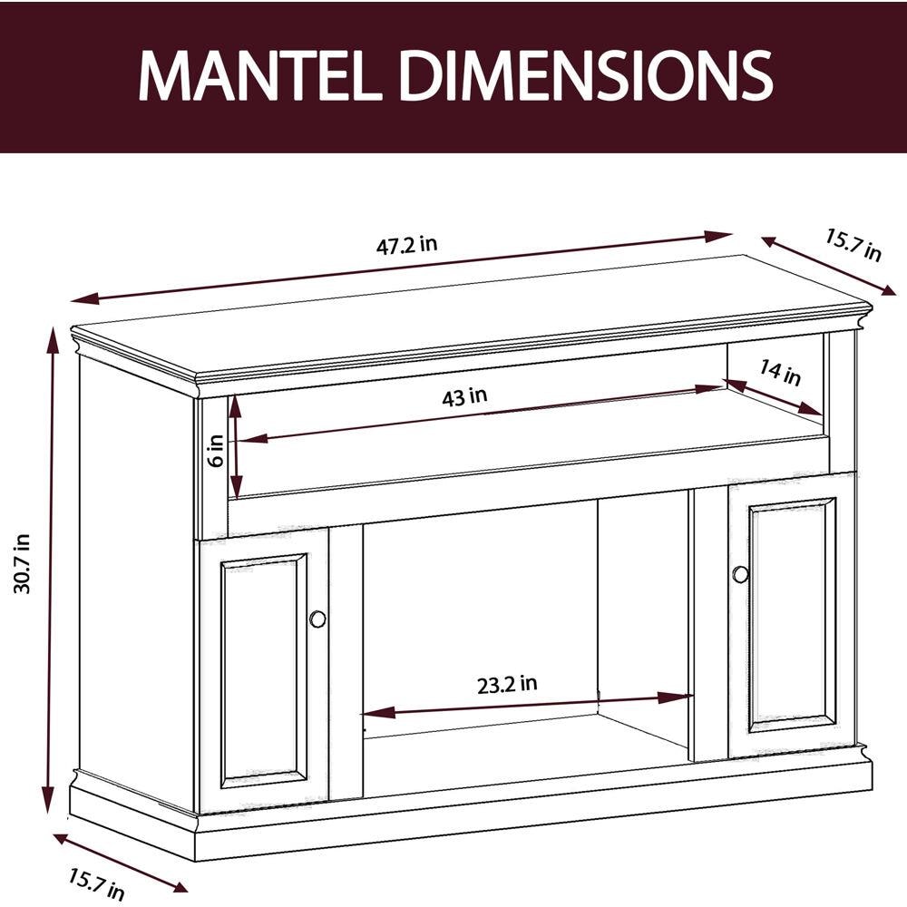 Cambridge CAM5021-2WHTLED Electric-Fireplaces - View #3