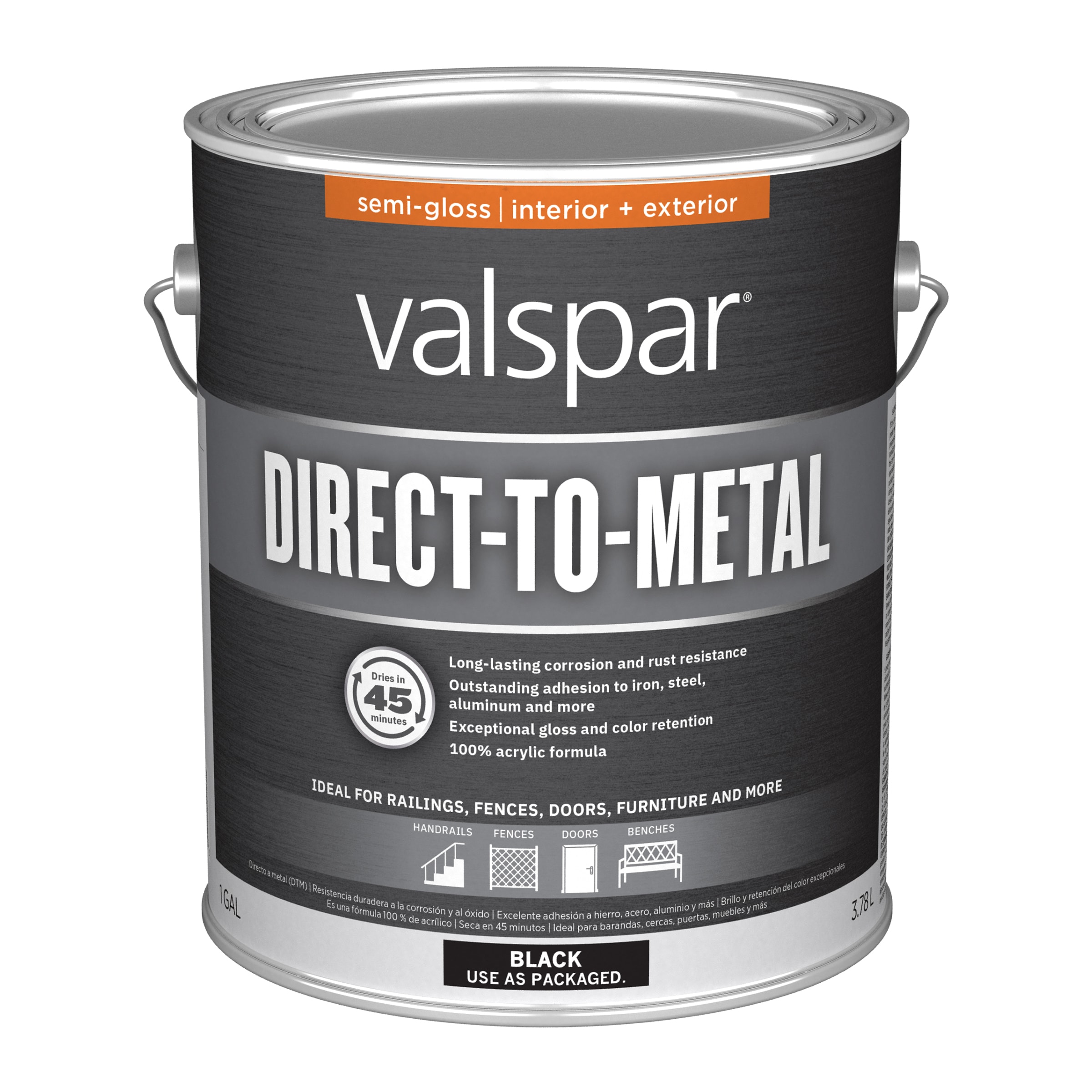 5 gal. purchases Black Semi-Gloss Direct-to-Metal Interior/Exterior Paint