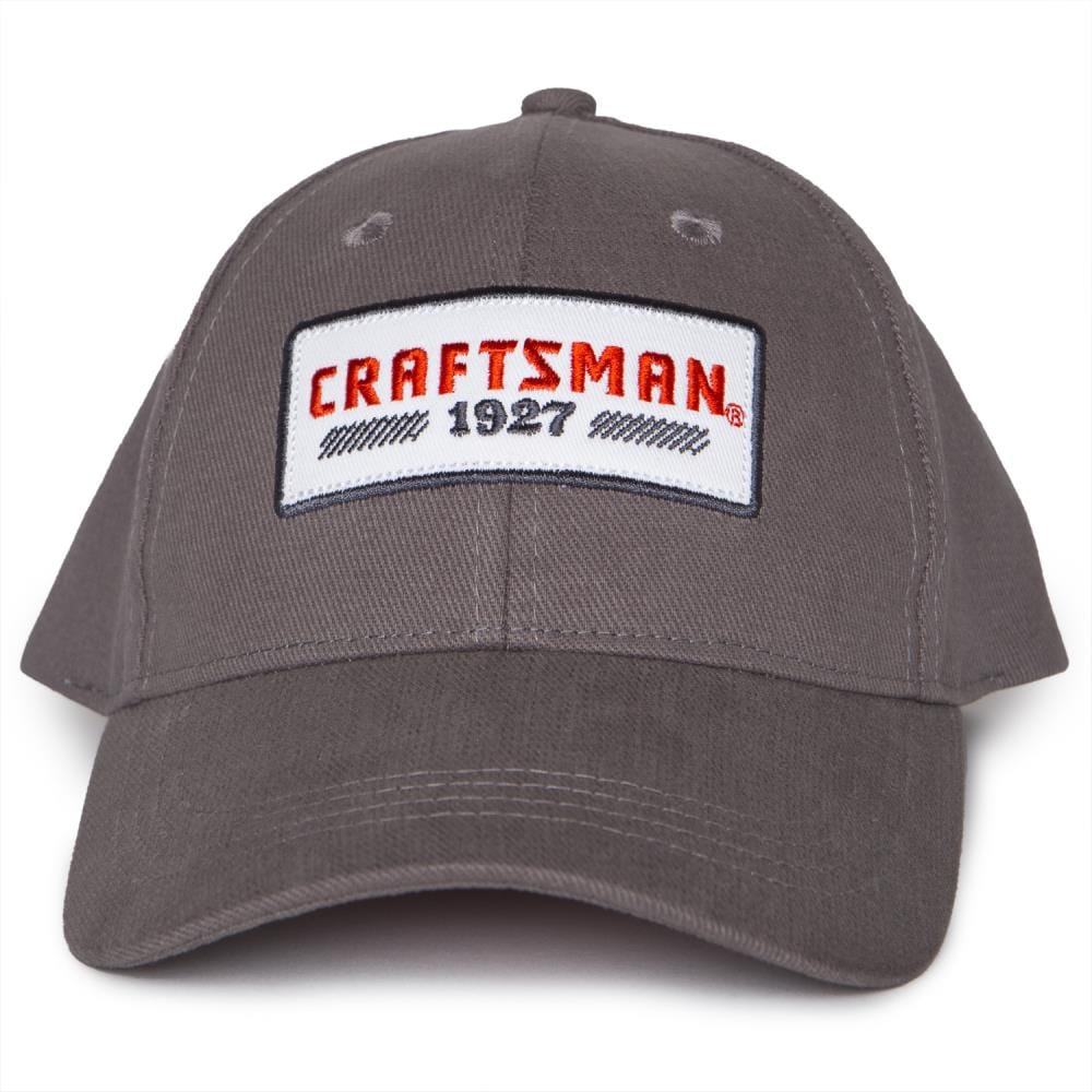 CRAFTSMAN Men's Gray Cotton Baseball Cap - Adjustable Snap Closure - One  Size Fits Most - Work Hat in the Hats department at