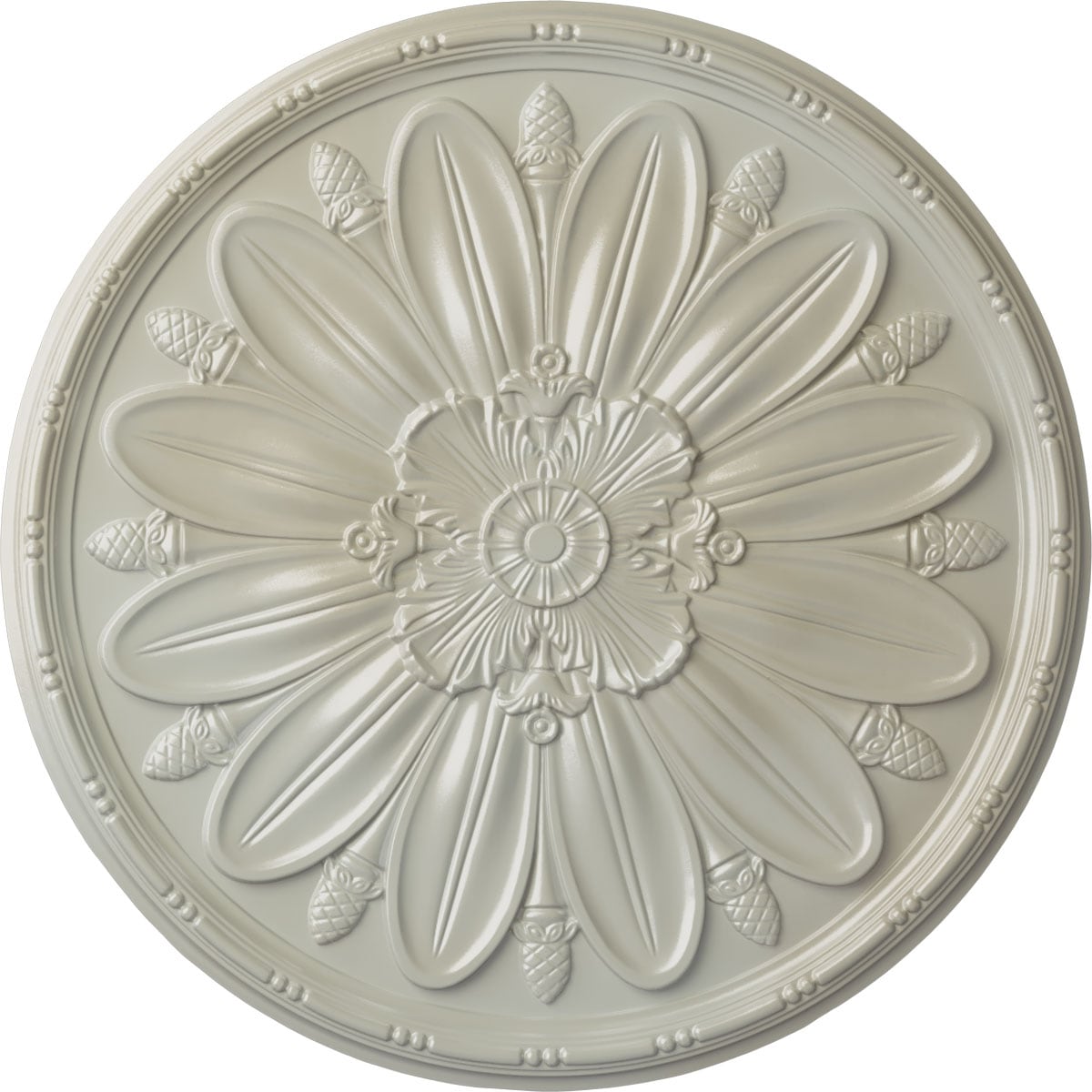 Ekena Millwork CM40DLFBS Delfina 40-in W x 40-in L Painted Flash Blue Polyurethane Whole Ceiling Medallion
