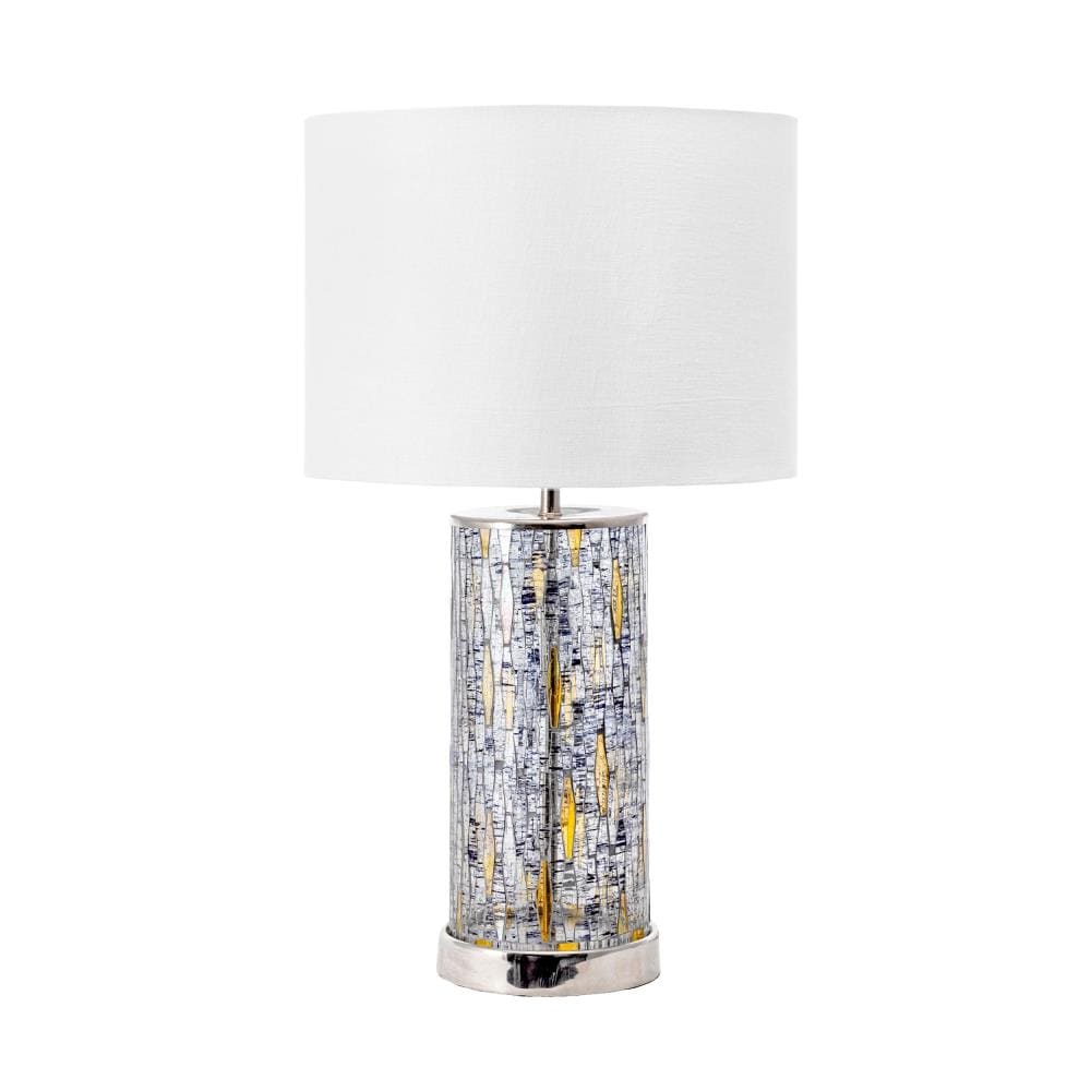 nuLOOM RJT22AA Gray 3-way Table Lamp with Fabric Shade