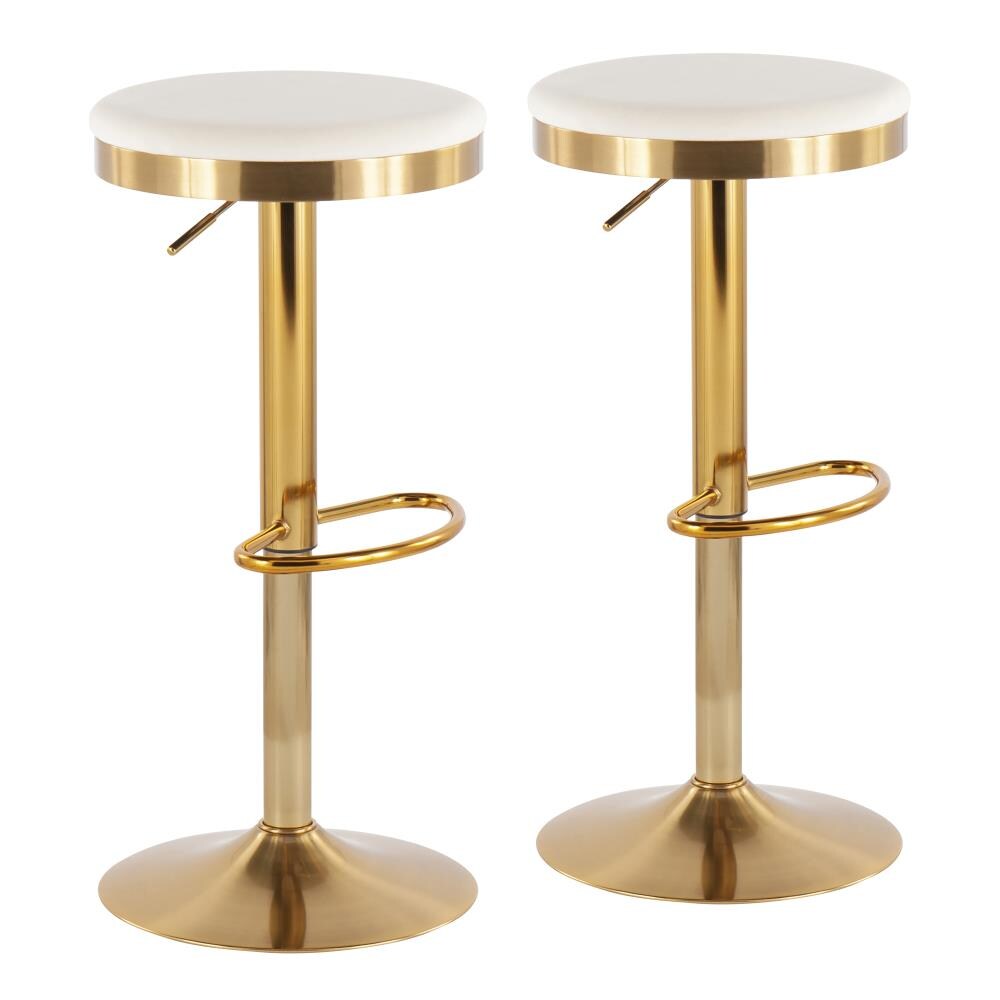 cream and gold bar stools set of 2