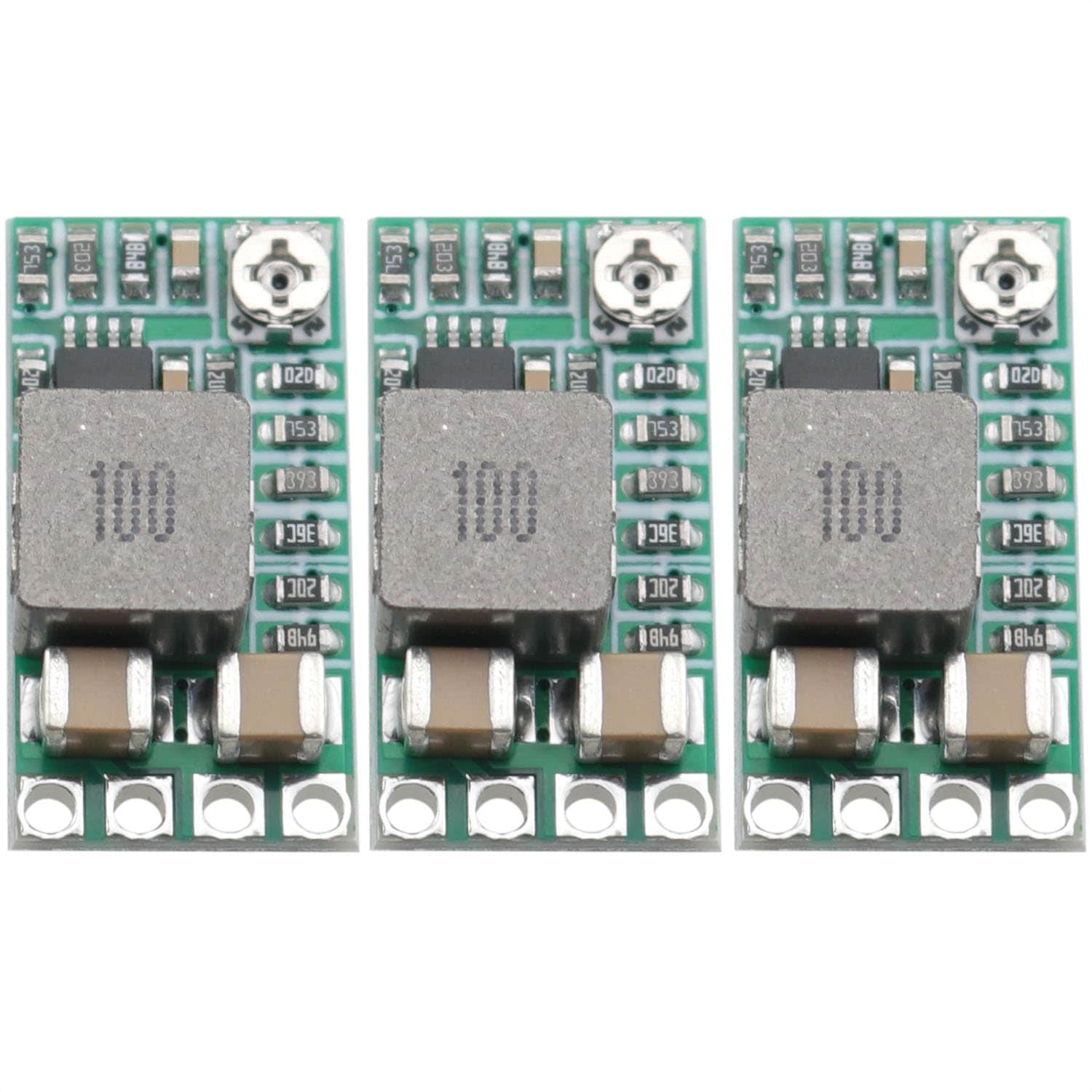 Adrinfly  3 pcs Mini Adjustable DC Buck Converter Board Voltage Regulator Module DC 4 5 to 24V Input to 5V 3A Output Power Transformer