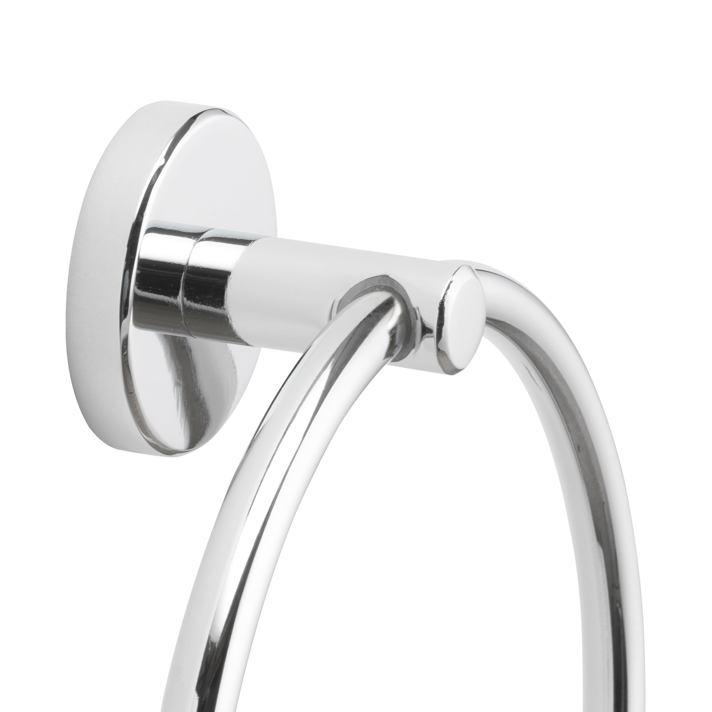 allen + roth Harlow Chrome Wall Mount Single Towel Ring in the Towel Rings  department at