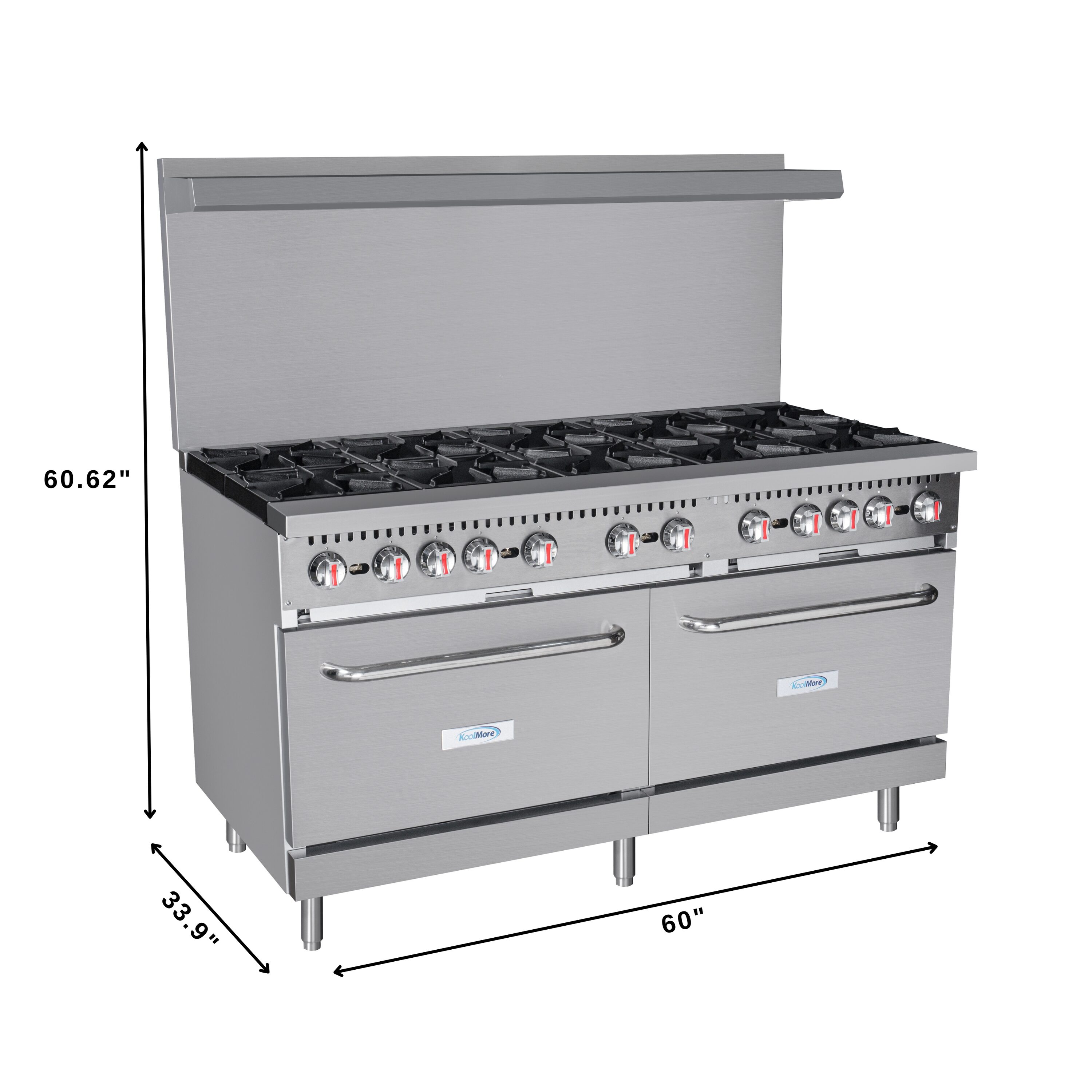 KoolMore LOW-KM-CR60-NG Double-Oven-Gas-Ranges - View #3