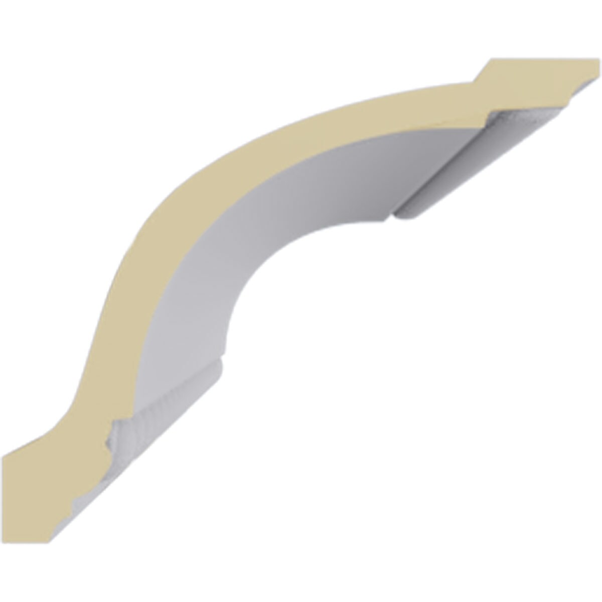 Primed White Polyurethane Egg and Dart Crown Moulding