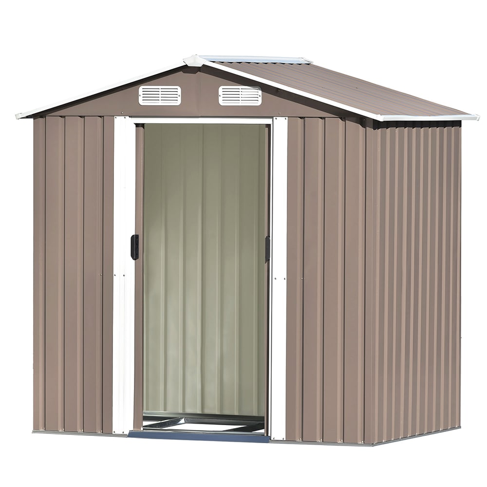 Topcraft 6-ft x 4-ft Galvanized Steel Storage Shed in the Metal Storage ...