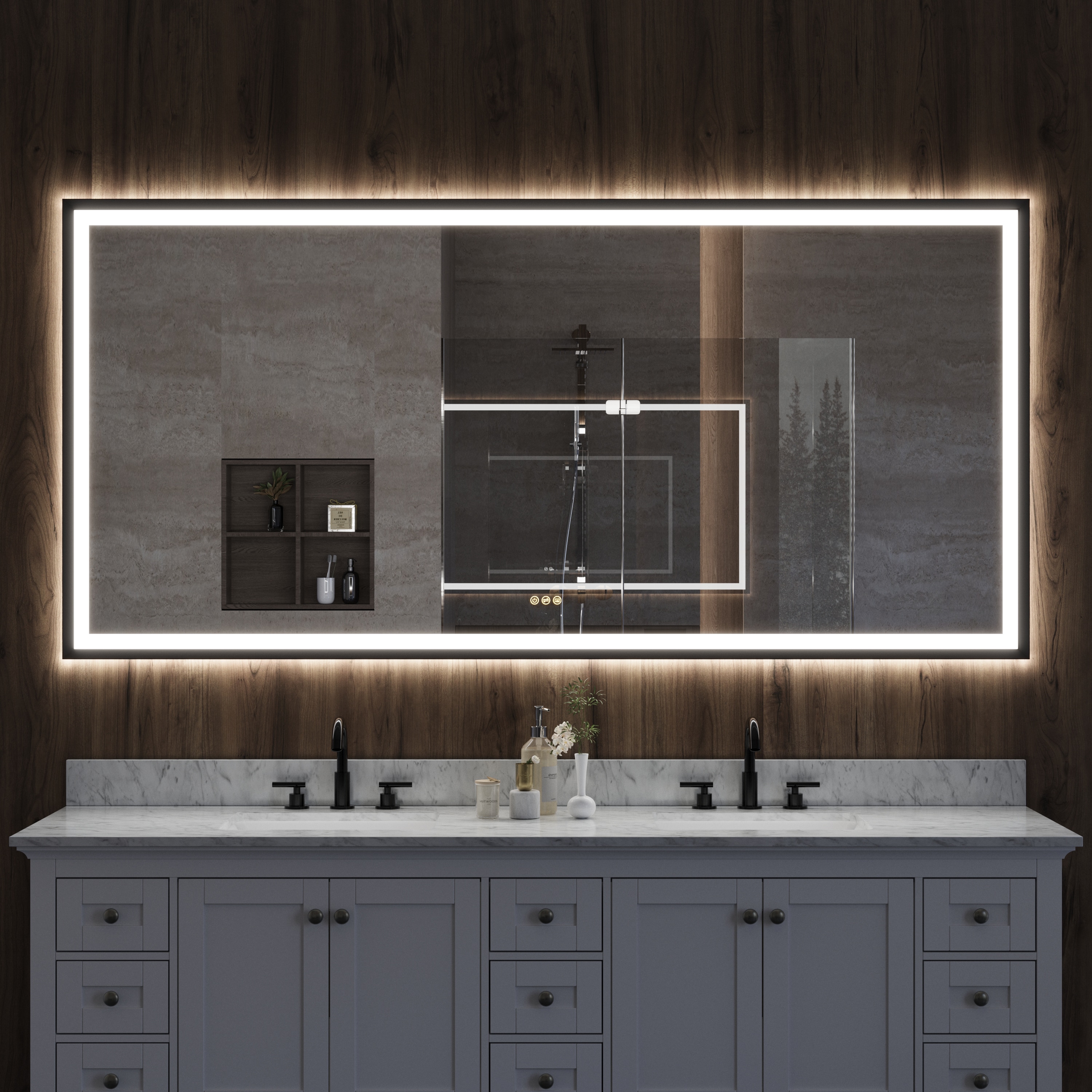 Forclover MRE-6F8440MB Framed-Bath-Mirrors - View #12