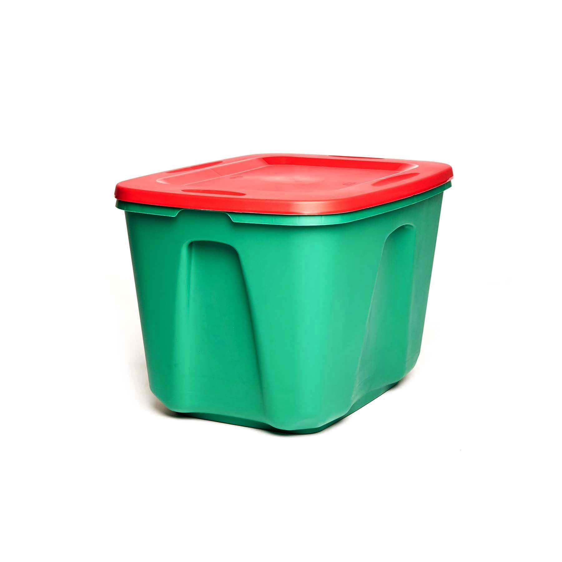 Homz Products Large 18-Gallons (72-Quart) Red/Green Heavy Duty
