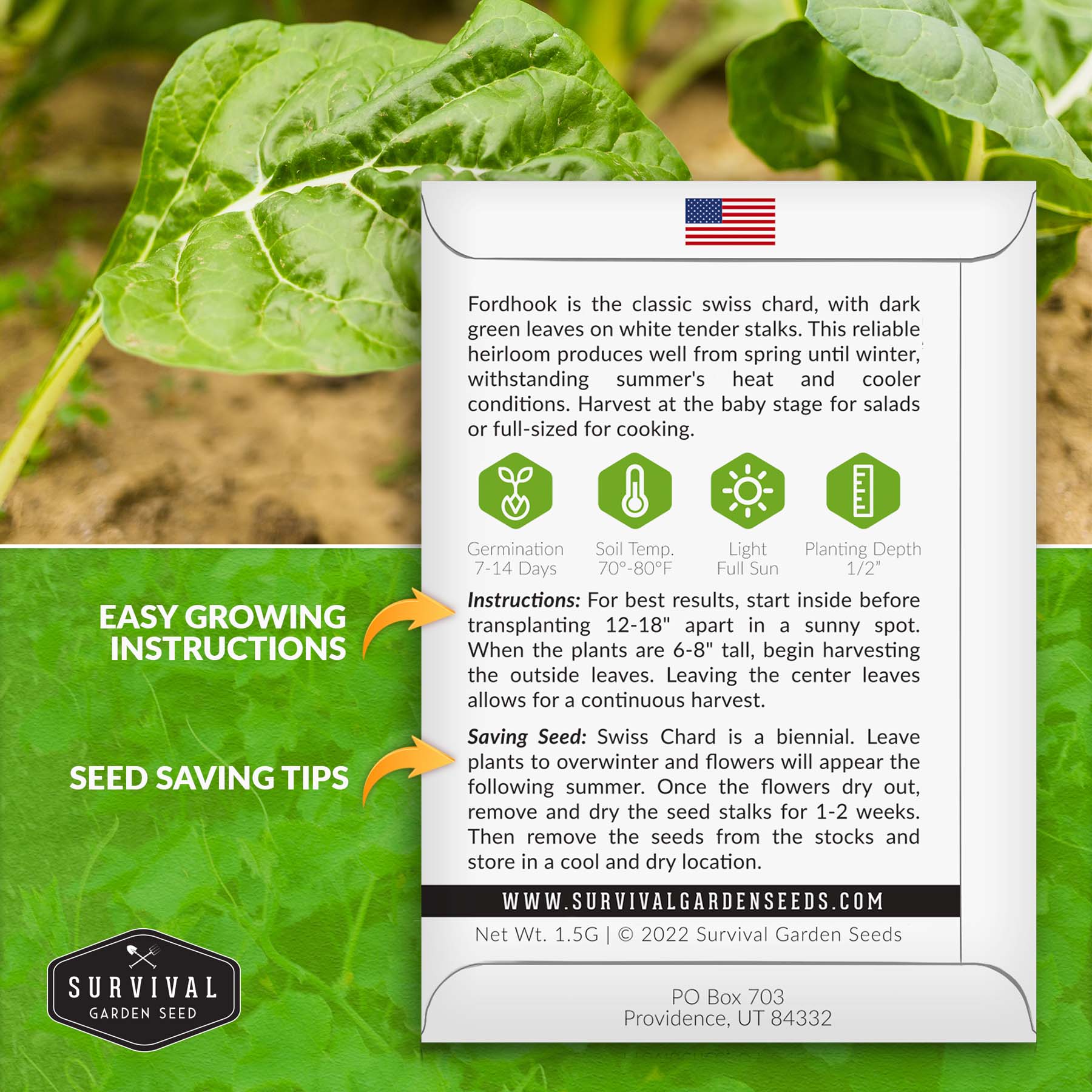 Survival Garden Seeds POWERGREENSCOLLEC Vegetable-Herb-Seeds - View #3