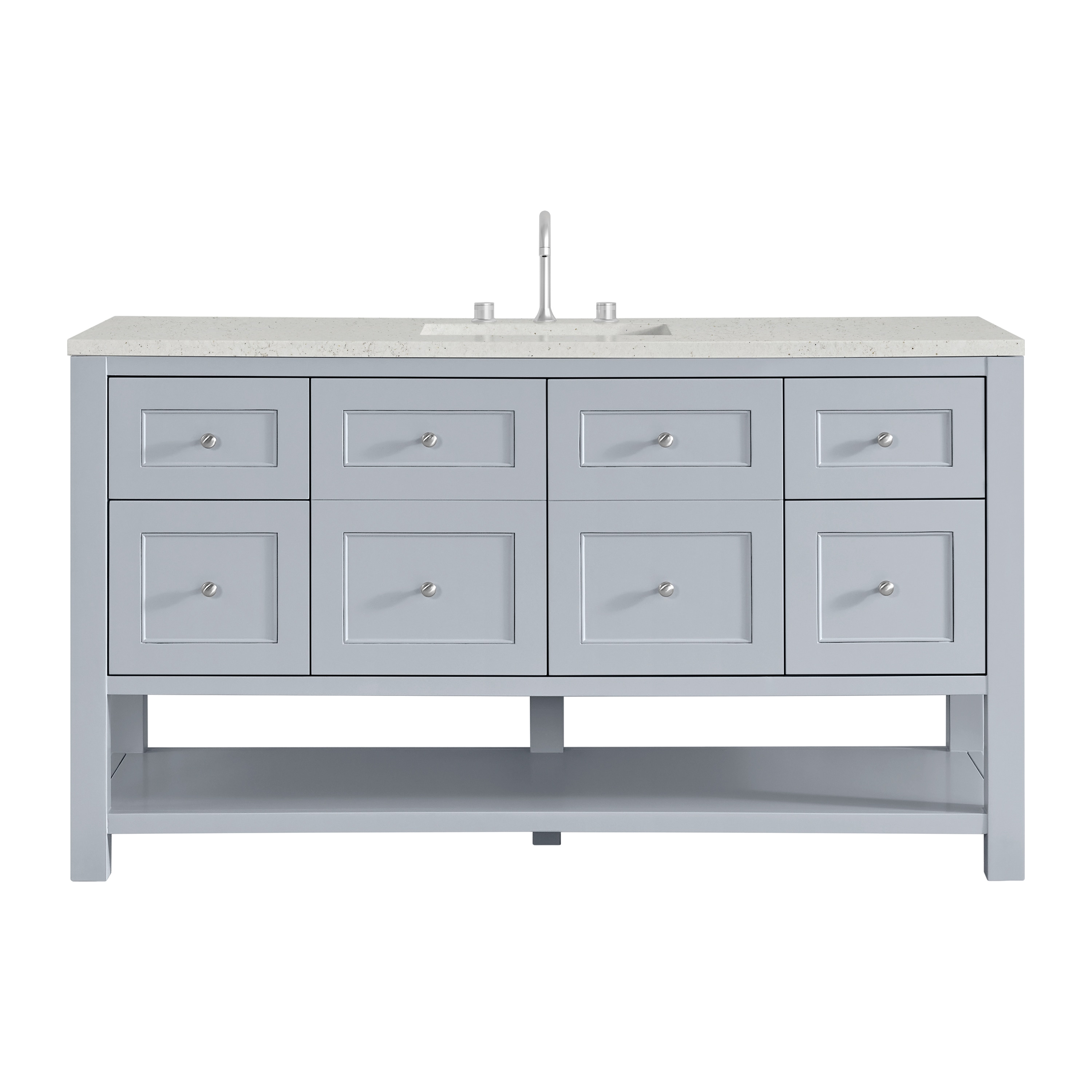 James Martin Vanities Breckenridge 60-in Serenity Blue Undermount ...