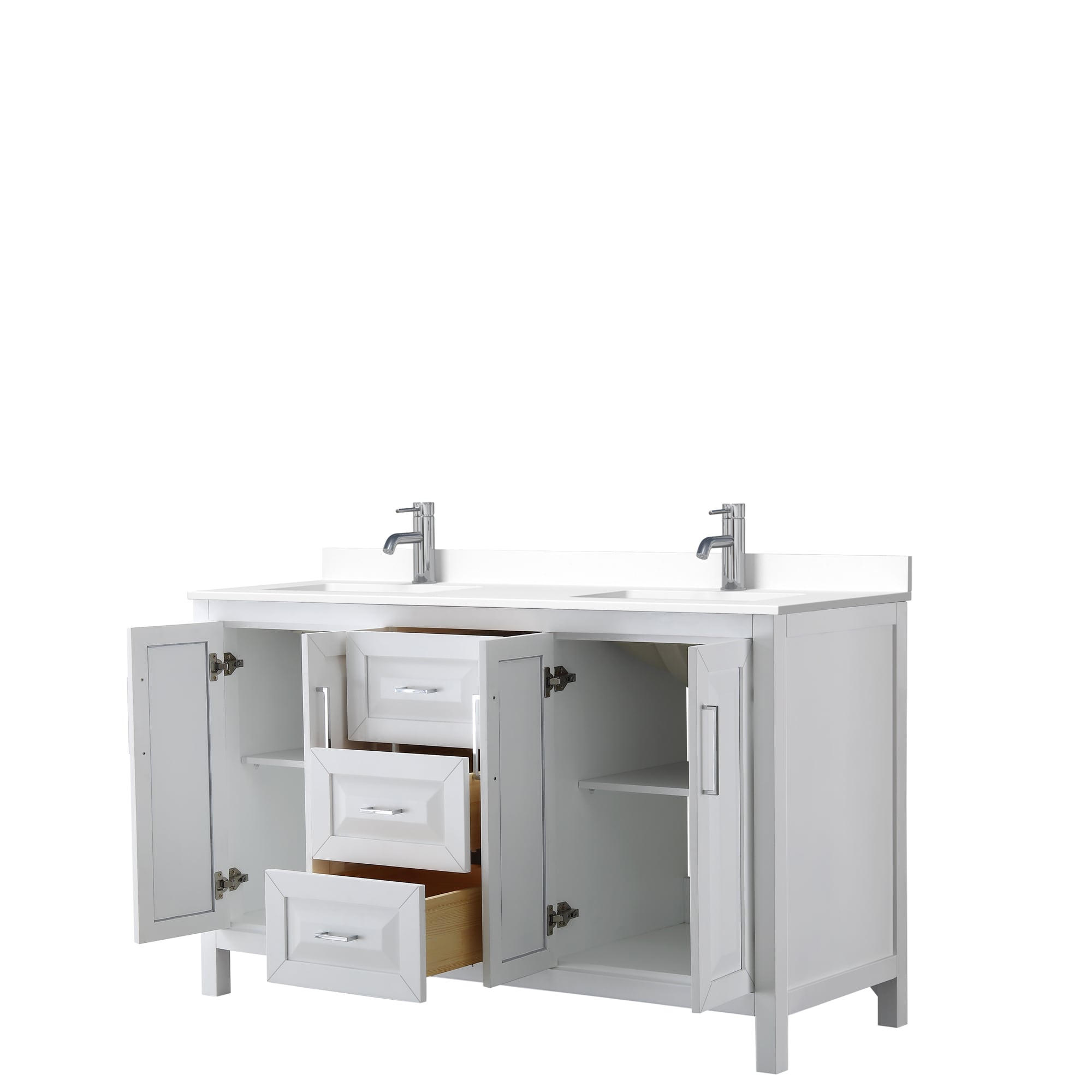 Wyndham Collection WCV252560DWHWCUNSMXX Bath-Vanity-Combo - View #2